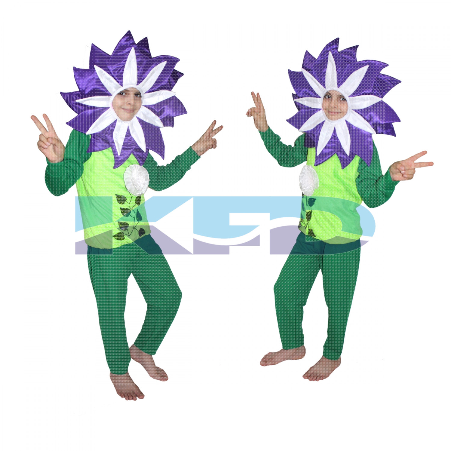 Purple Flower Costume,Rose Costume,Nature Costume For School Annual function/Theme Party/Competition/Stage Shows/Birthday Party Dress