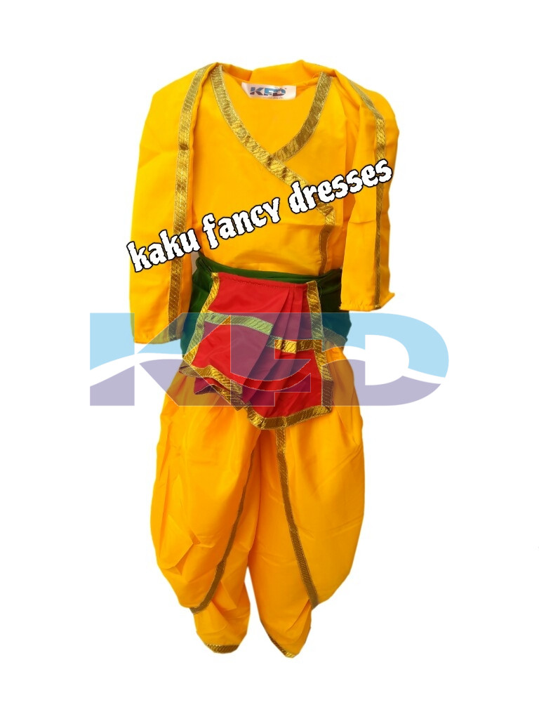 Krishna Belt Without Accessories Bal Krishna Costume For Kids Krishnaleela/Janmashtami/Kanha/Mythological Character For Kids School Annual function/Theme Party/Competition/Stage Shows Dress