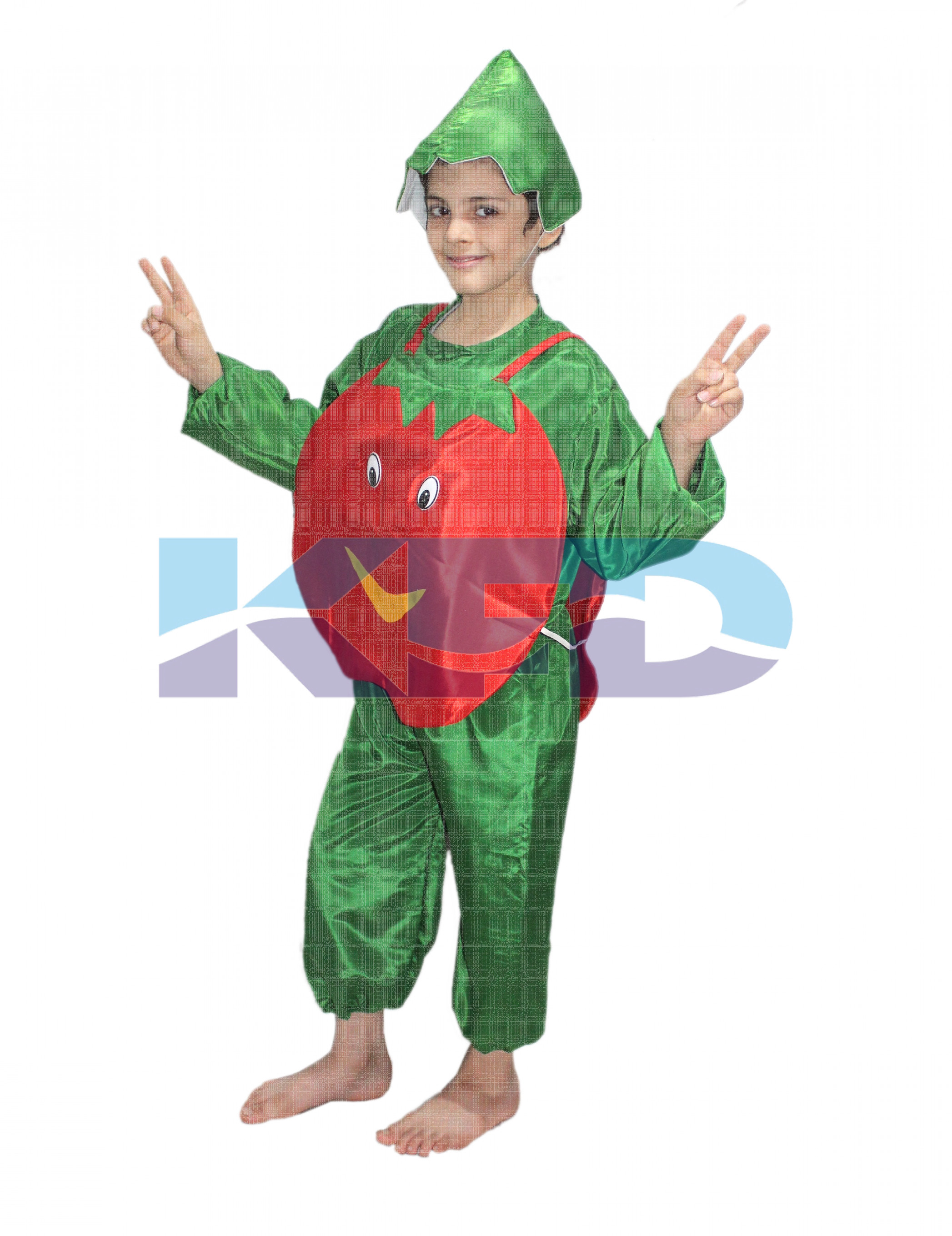 Tomato fancy dress for kids,Vegetables Costume for School Annual function/Theme Party/Competition/Stage Shows Dress