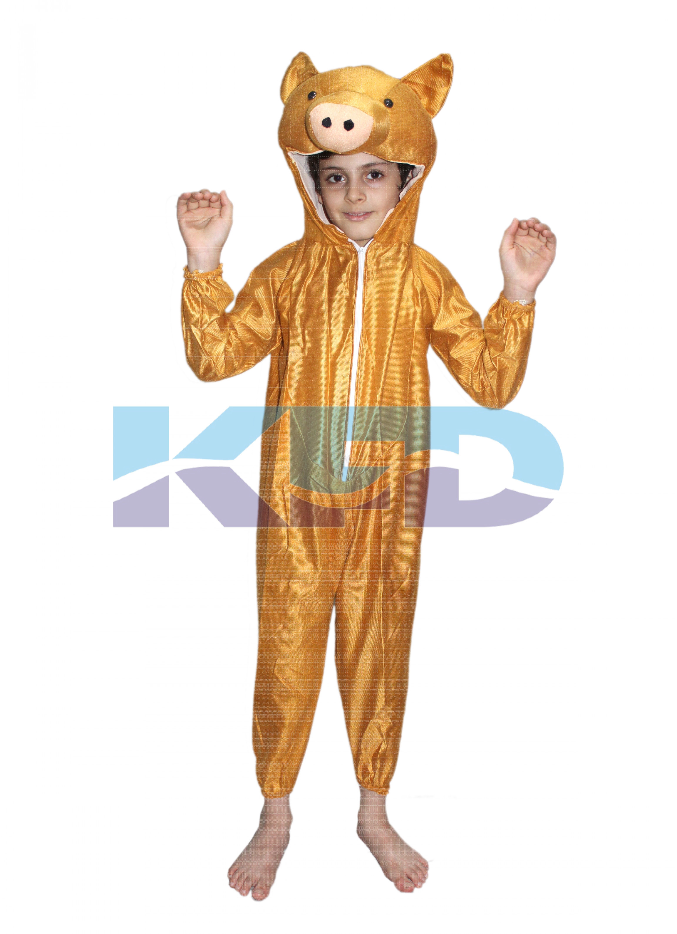 Brown Pig fancy dress for kids,Farm Animal Costume for School Annual function/Theme Party/Competition/Stage Shows Dress