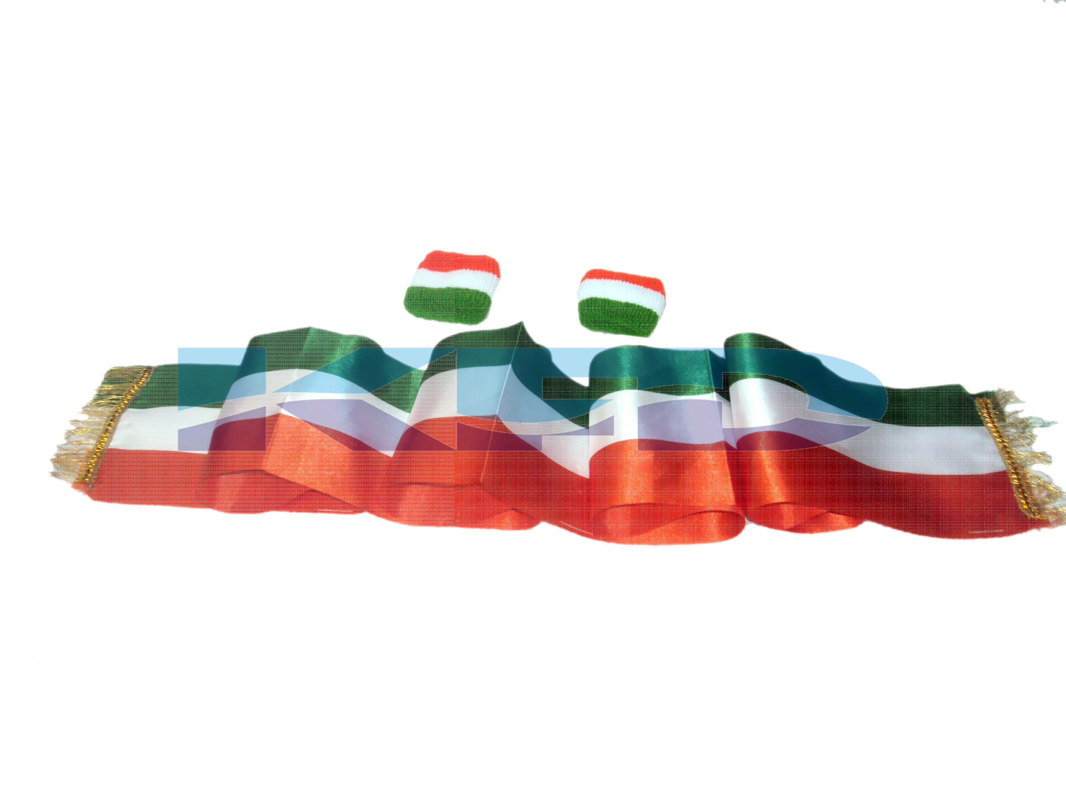 Tri Color Stall/Wrist Band 6 Pieces Set For Independence Day/Republic Day/School Annual function/Theme Party/Competition/Stage Shows/Birthday Party Dress(6 pcs set)
