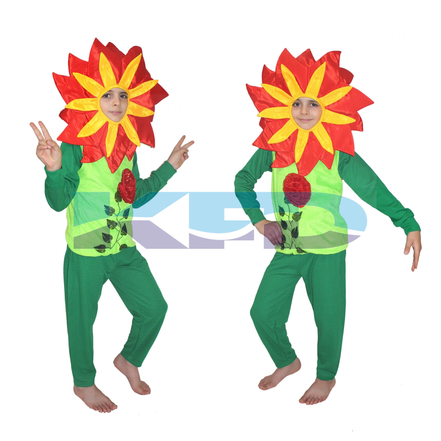 Red Flower Costume,Rose Costume,Nature Costume For School Annual function/Theme Party/Competition/Stage Shows/Birthday Party Dress