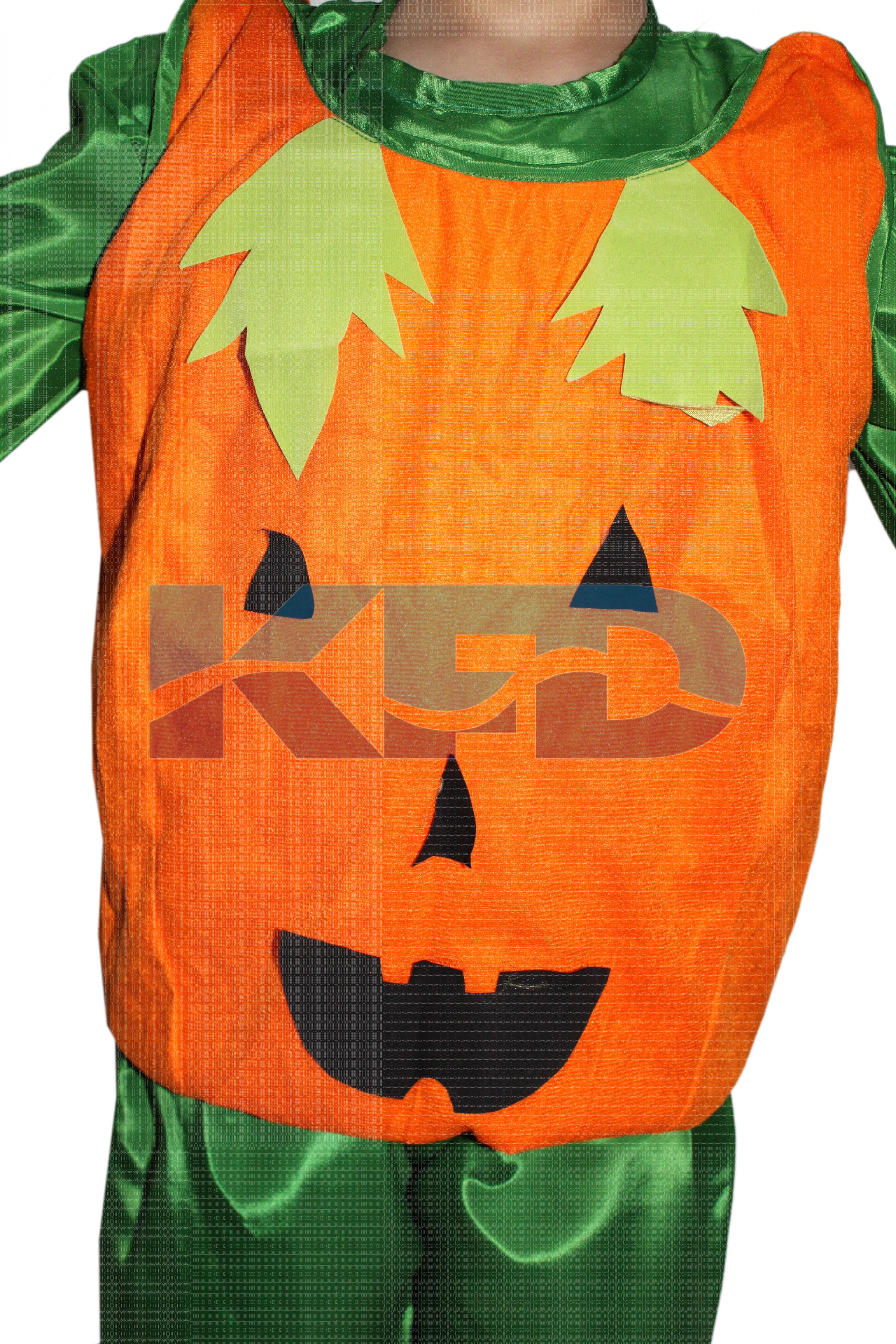  Pumpkin Vegetables Costume only cutout with Cap for Annual function/Theme Party/Competition/Stage Shows/Birthday Party Dress