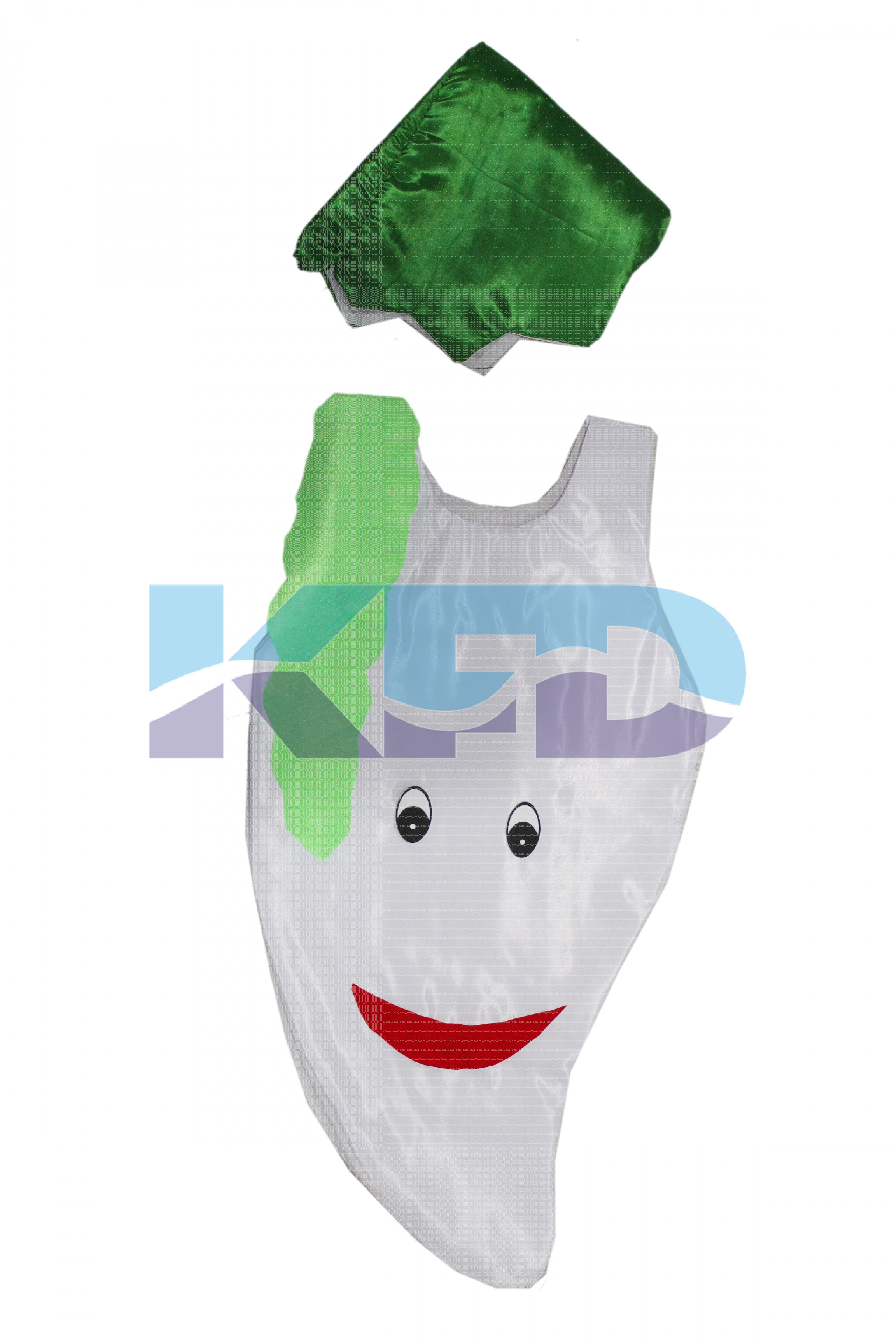  Radish Vegetables Costume only cutout with Cap for Annual function/Theme Party/Competition/Stage Shows/Birthday Party Dress