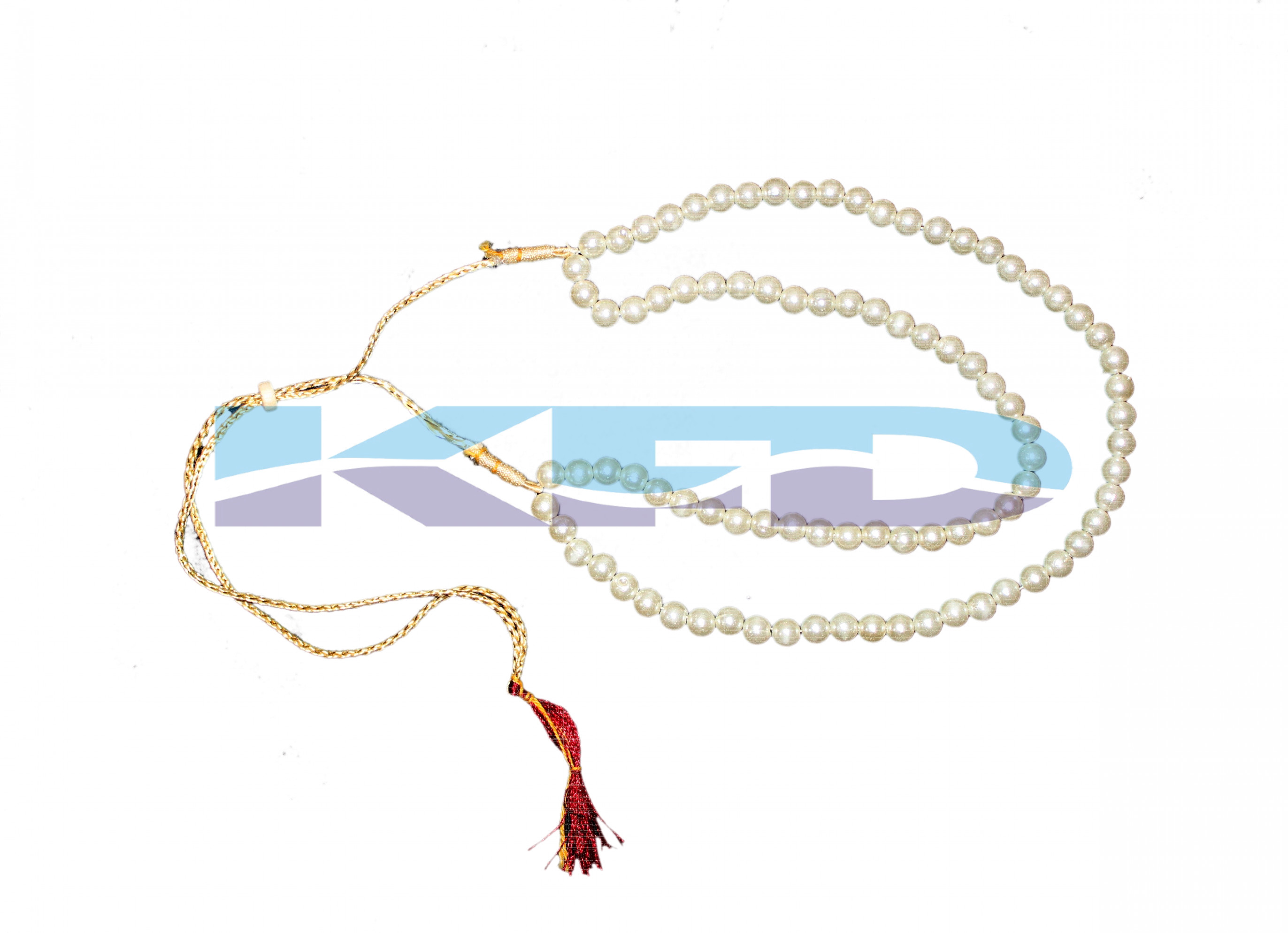 Pearl Mala 2 line White color For Mythological Character/Janmashtami/Dussehra/Diwali/School annual function