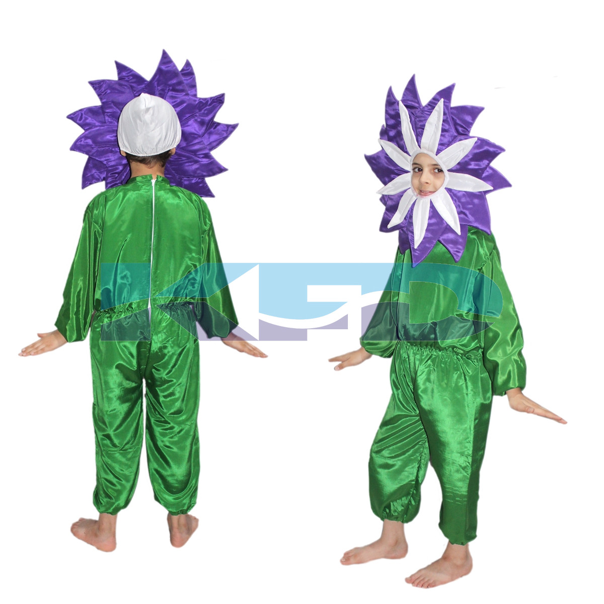  Purple flower Costume ,Nature Costume for School Annual function/Theme Party/Stage Shows/Competition/Birthday Party Dress