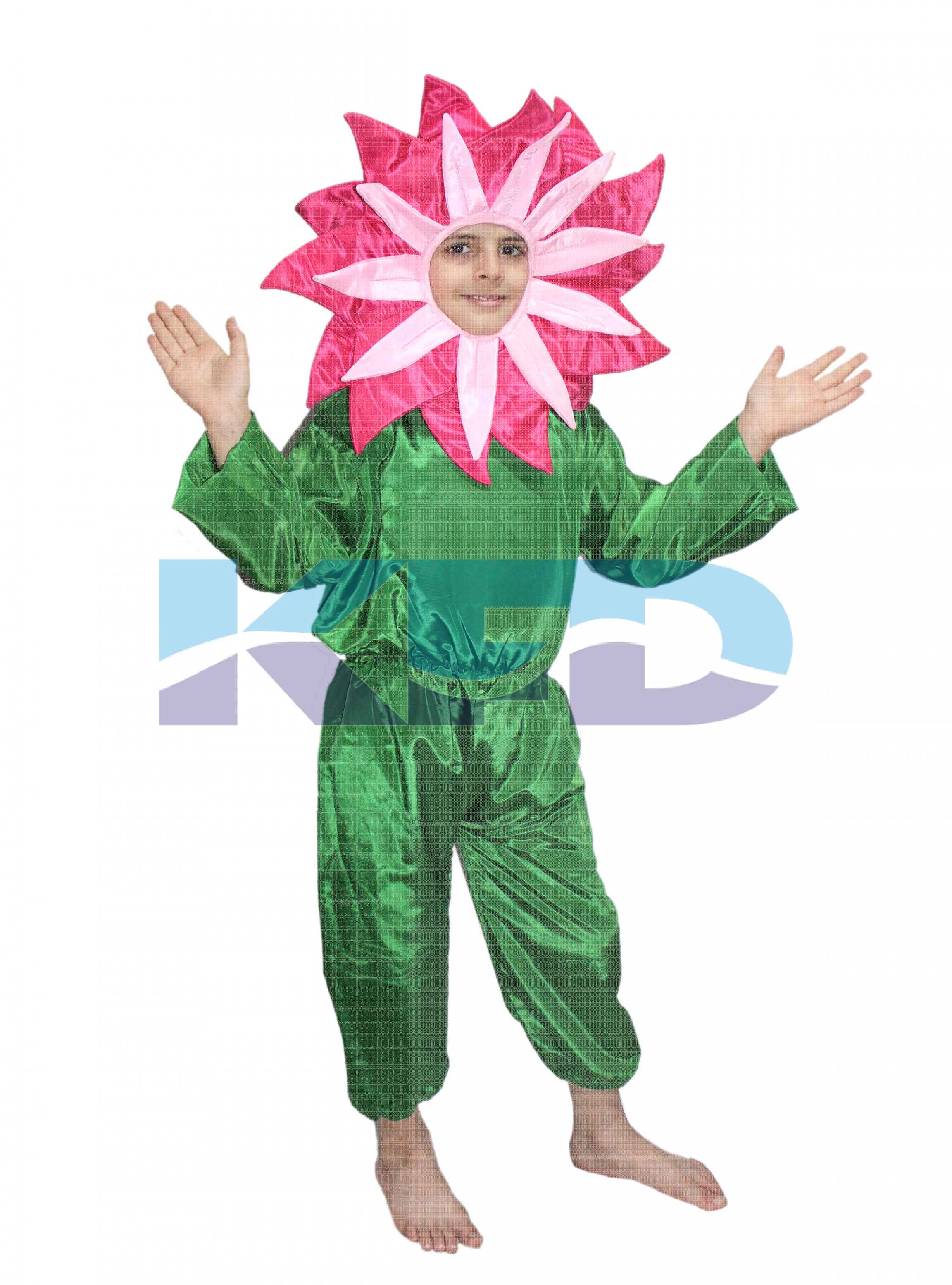  Mazanta flower Costume,Nature Costume for Annual function/Theme Party/Stage Shows/Competition/Birthday Party Dress