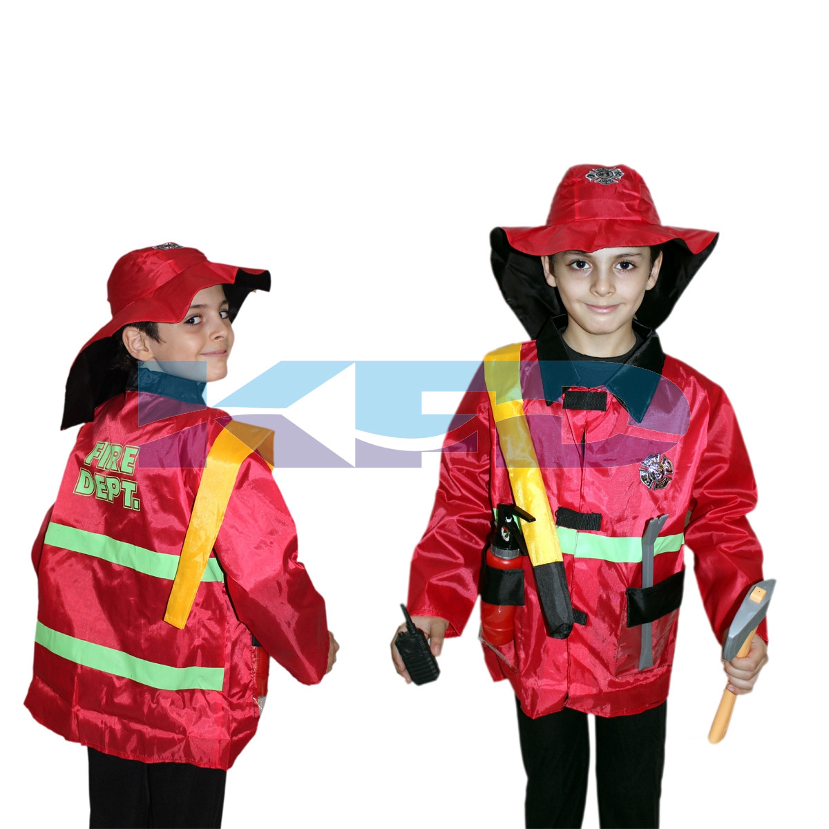  FireFighter/Fireman Costume Our Helper Costume For School Annual function/Theme Party/Competition/Stage Shows Dress