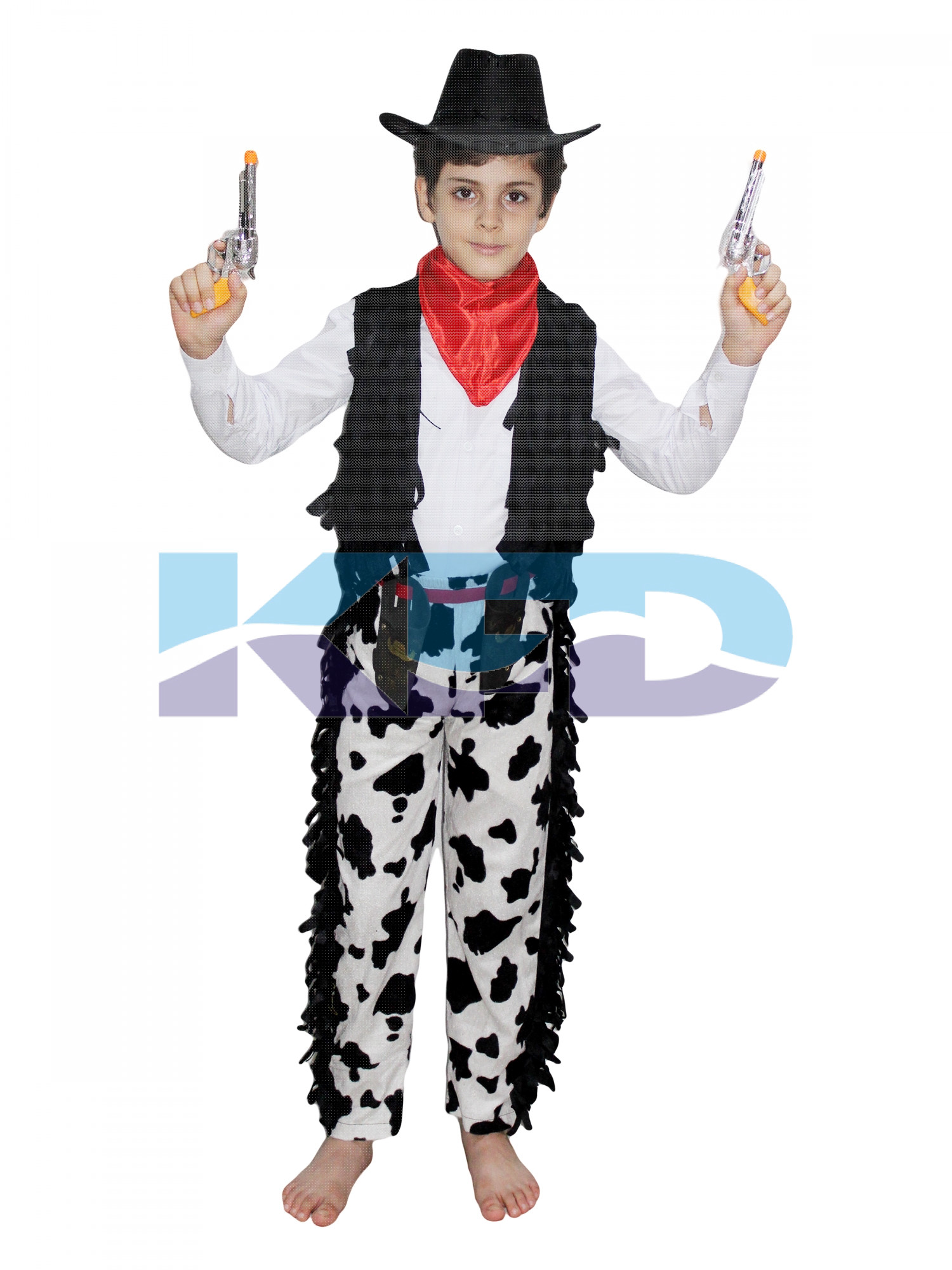 Cow Boy Printed Costume,Horse Riding Costume for Annual function/Theme Party/Competition/Stage Shows/Birthday Party Dress