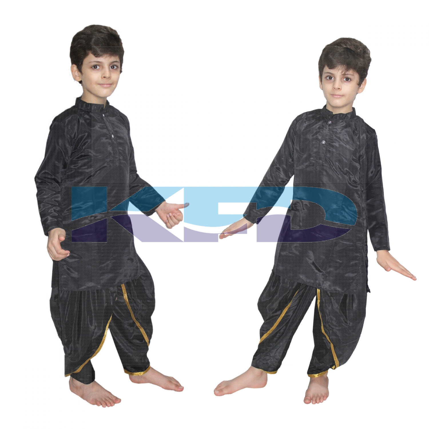 Black Dhoti Kurta For kids,Costume of Indian State Traditional Wear For School Annual function/Theme Party/Competition/Stage Shows/Birthday Party Dress