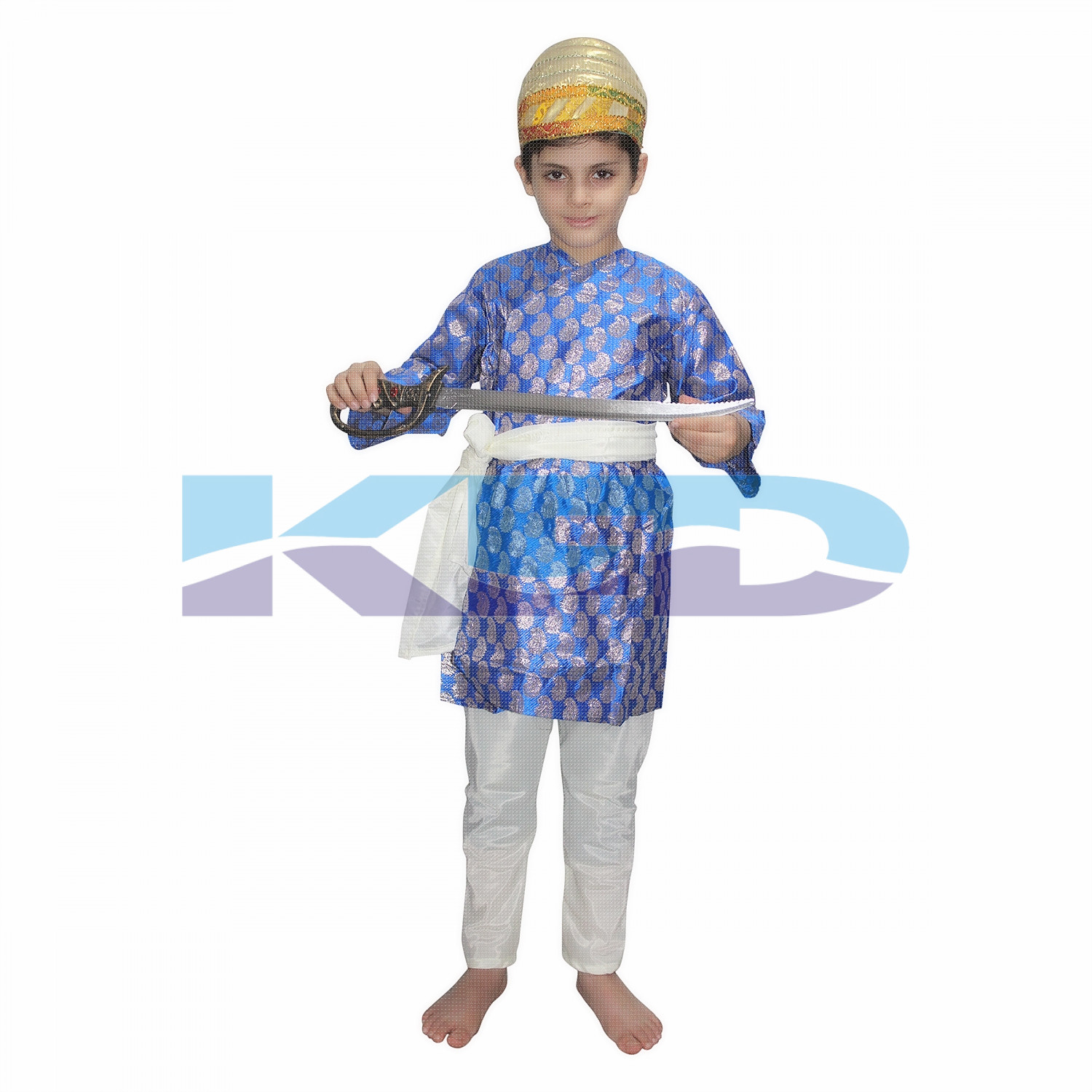 Shiva Ji Blue National Hero Costume for School Annual function/Theme Party/Competition/Stage Shows/Birthday Party Dress