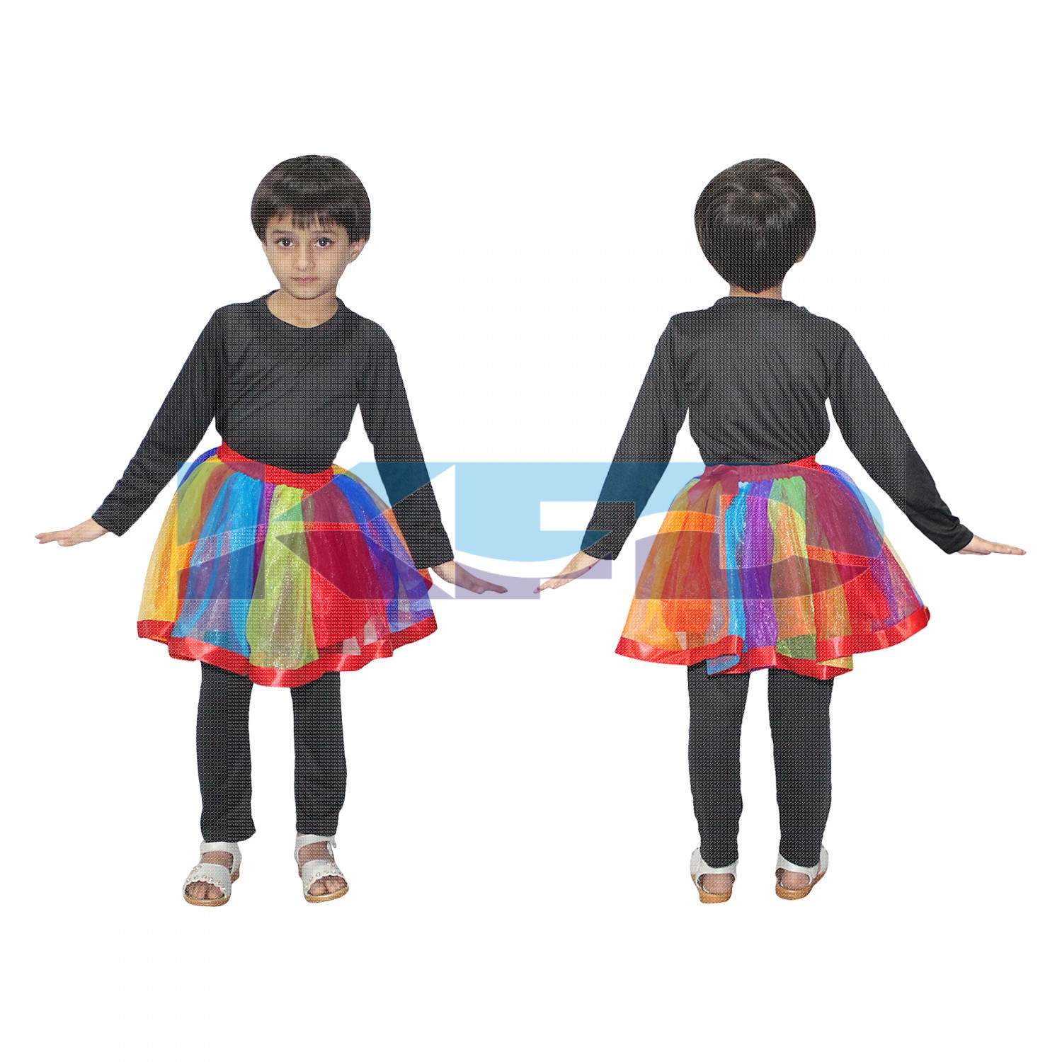 Rainbow Tu Tu Skirt/Summer Fluffy/Tulle Skirt For kids/Tutus Dancing Pettiskirt/Fancy Dress competitions/School Annual functions/ Birthday B'day Parties