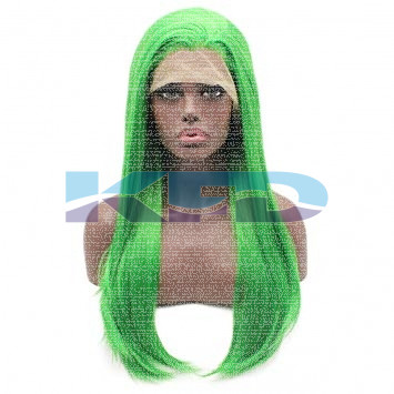 Ladies Hair Wig Parrot Green Color 