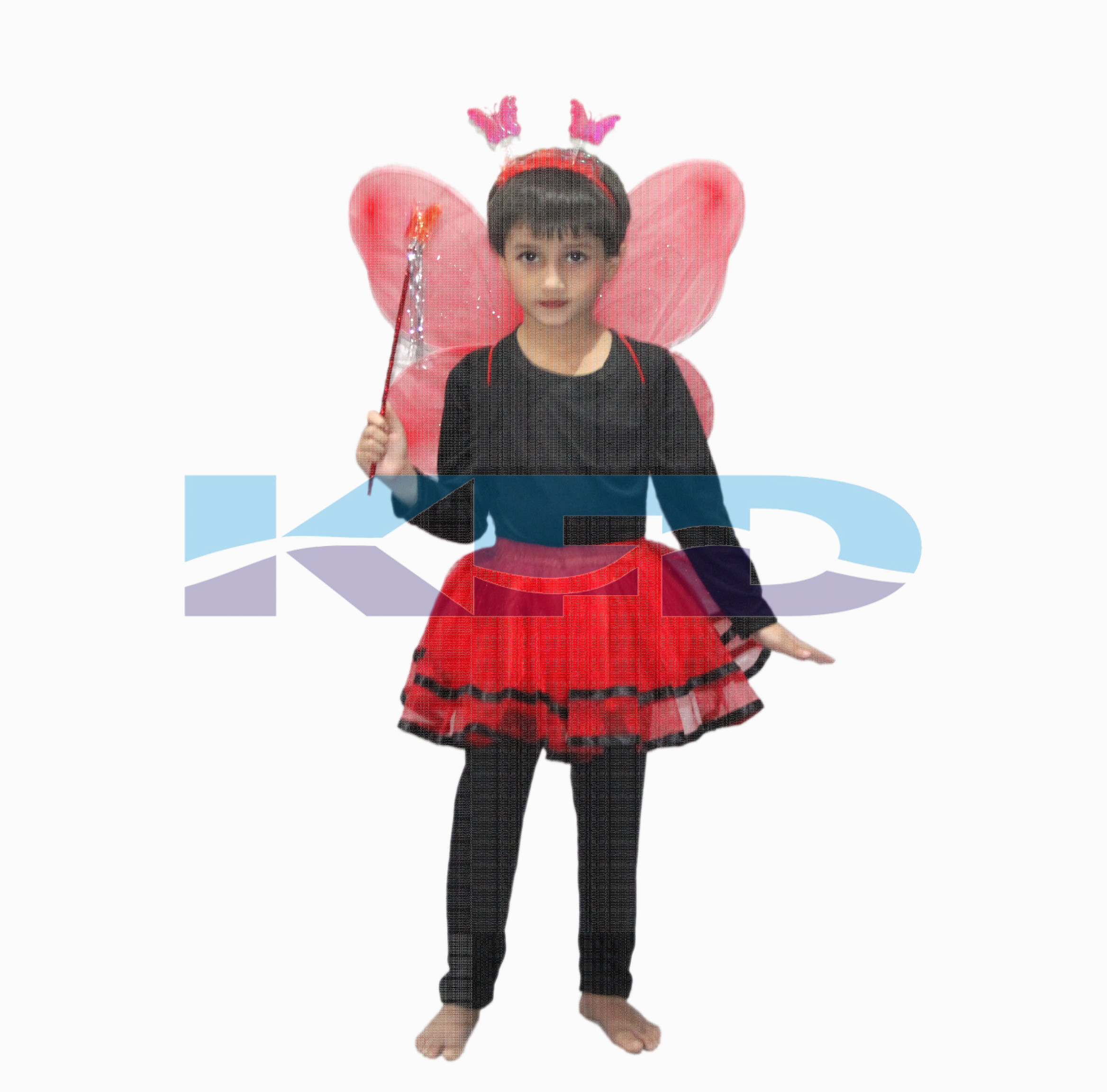 Red Skirt With Butterfly Wings For kids/Bobra Toddler Fancy Dress/School Annual function/Theme Party/Competition/Stage Shows/Birthday Party Dress