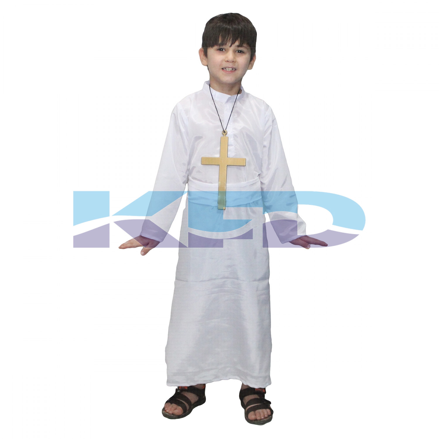 White Priest/Jesus,Catholic Costume For Kids Annual function/Theme Party/Competition/Stage Shows/Birthday Party Dress