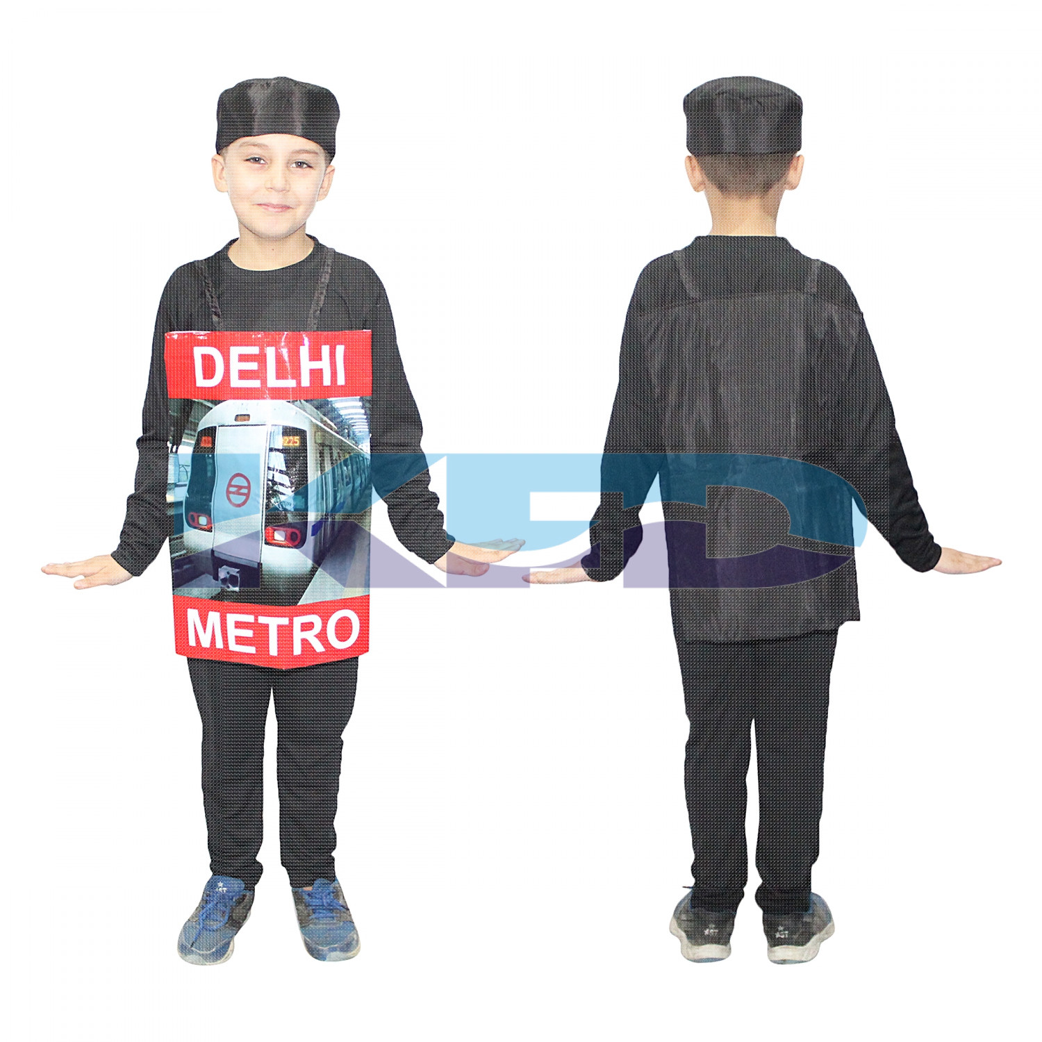Metro Train Costume For Kids/Vehicle Fancy Dress For Kids/Delhi Metro Costume/For Kids Annual function/Theme Party/Competition/Stage Shows/Birthday Party Dress