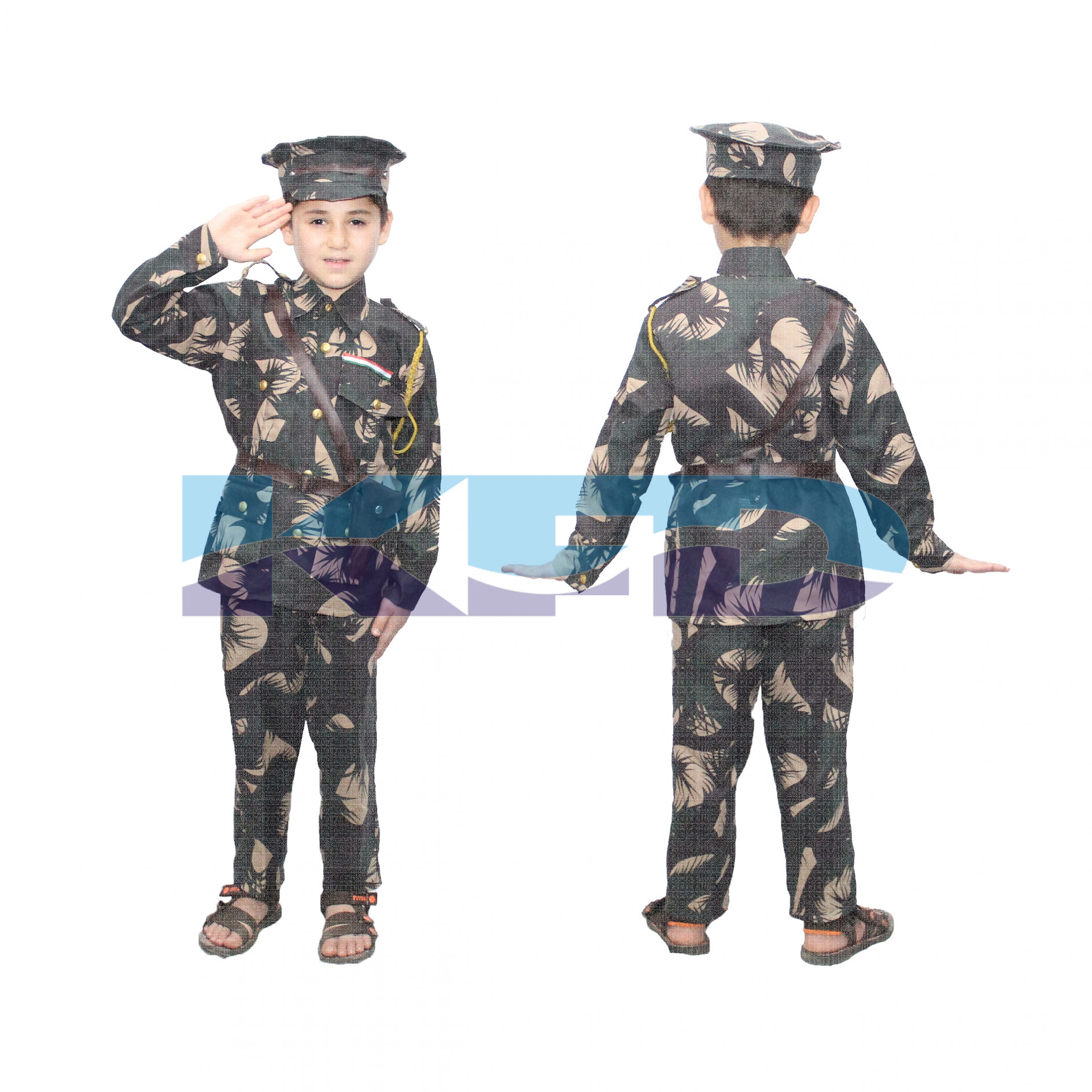 Indian Military Our Helper/National Hero Costume For Kids School Annual Function/Theme Party/Stage Shows/Competition Dress