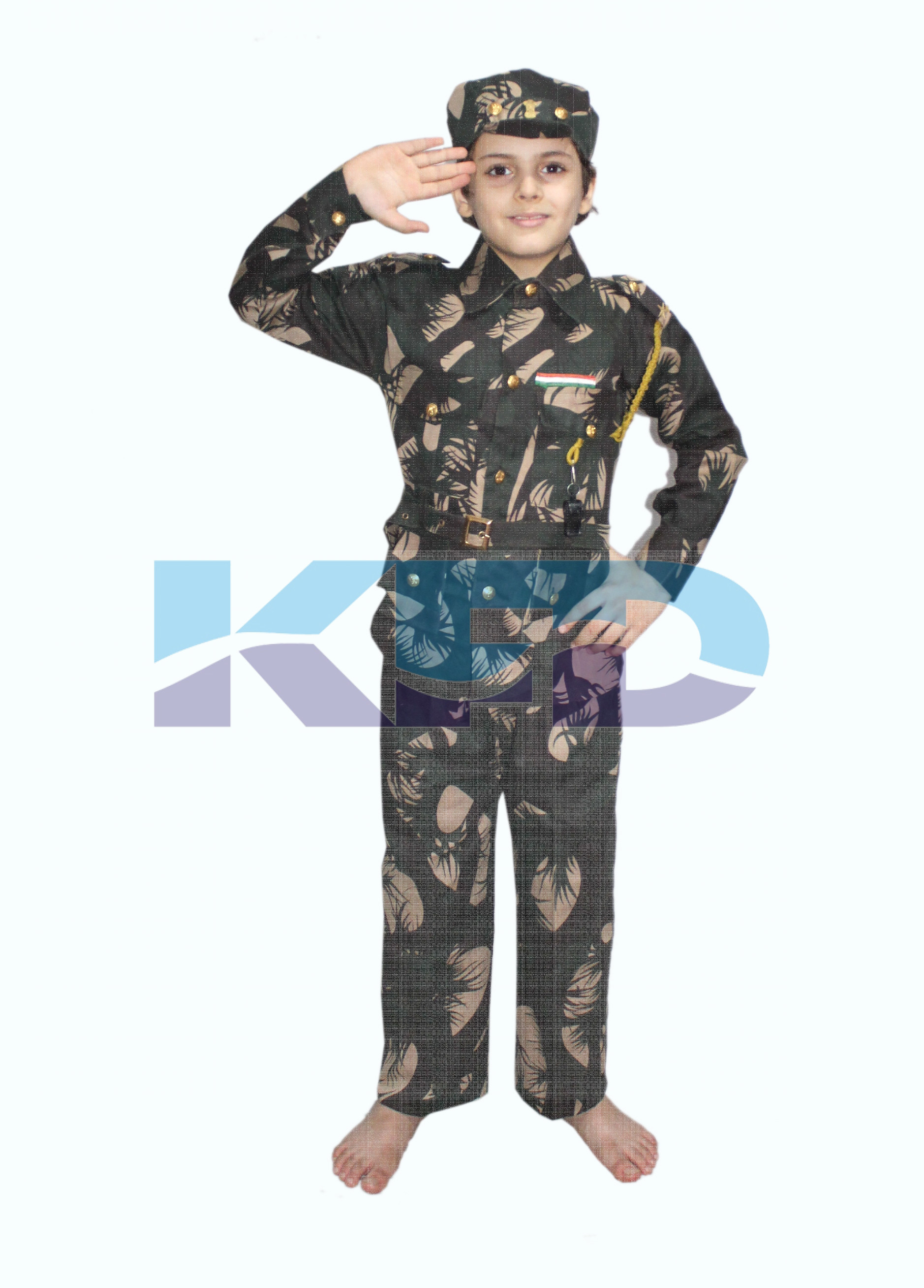 Indian Military Fancy Dress For Kids,Our Helper/National Hero Costume For Annual Function/Theme Party/Stage Shows/Competition Dress