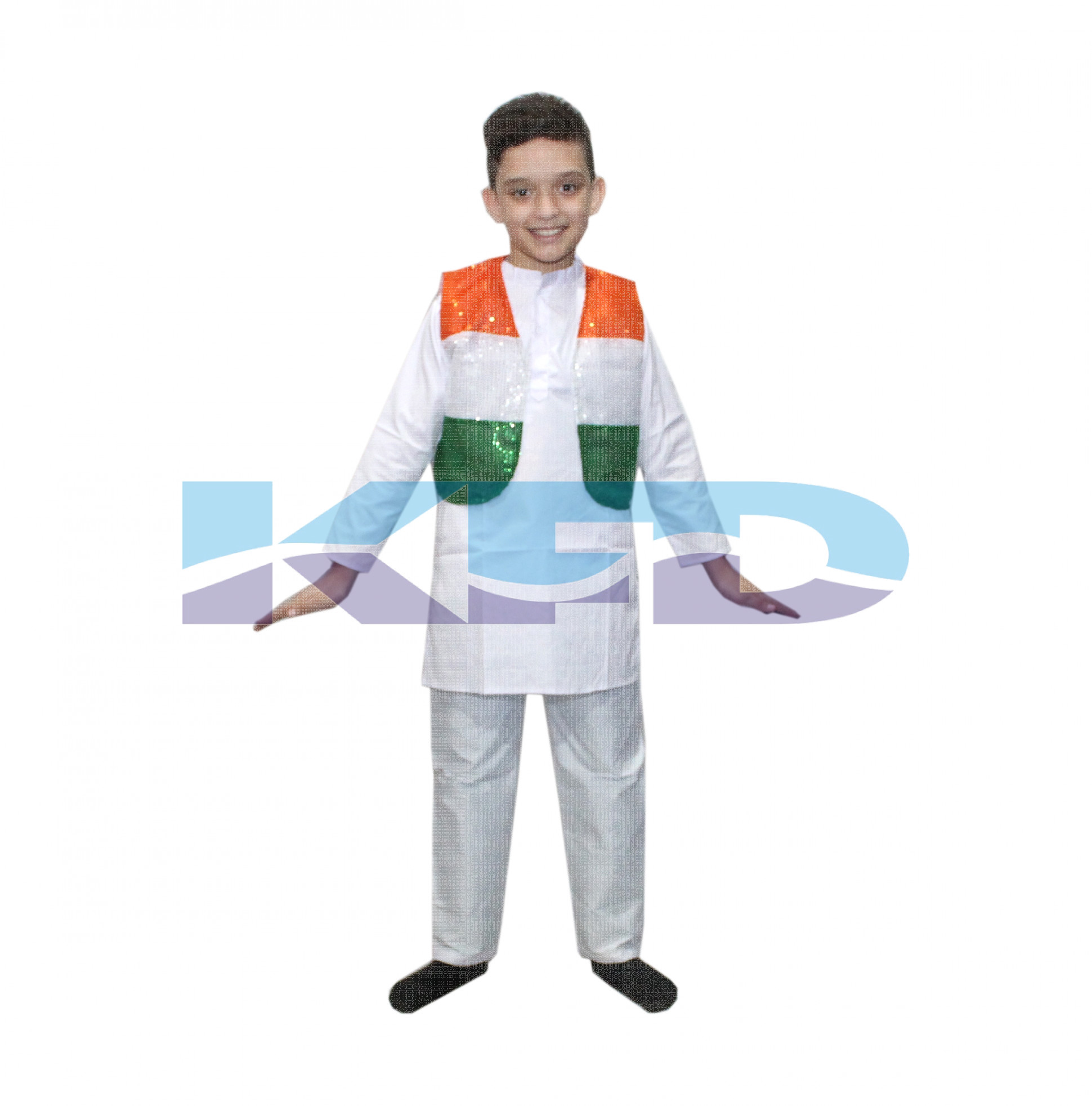Tri Color Jacket Costume For Kids Independence Day/Republic Day/School Annual function/Theme Party/Competition/Stage Shows/Birthday Party Dress