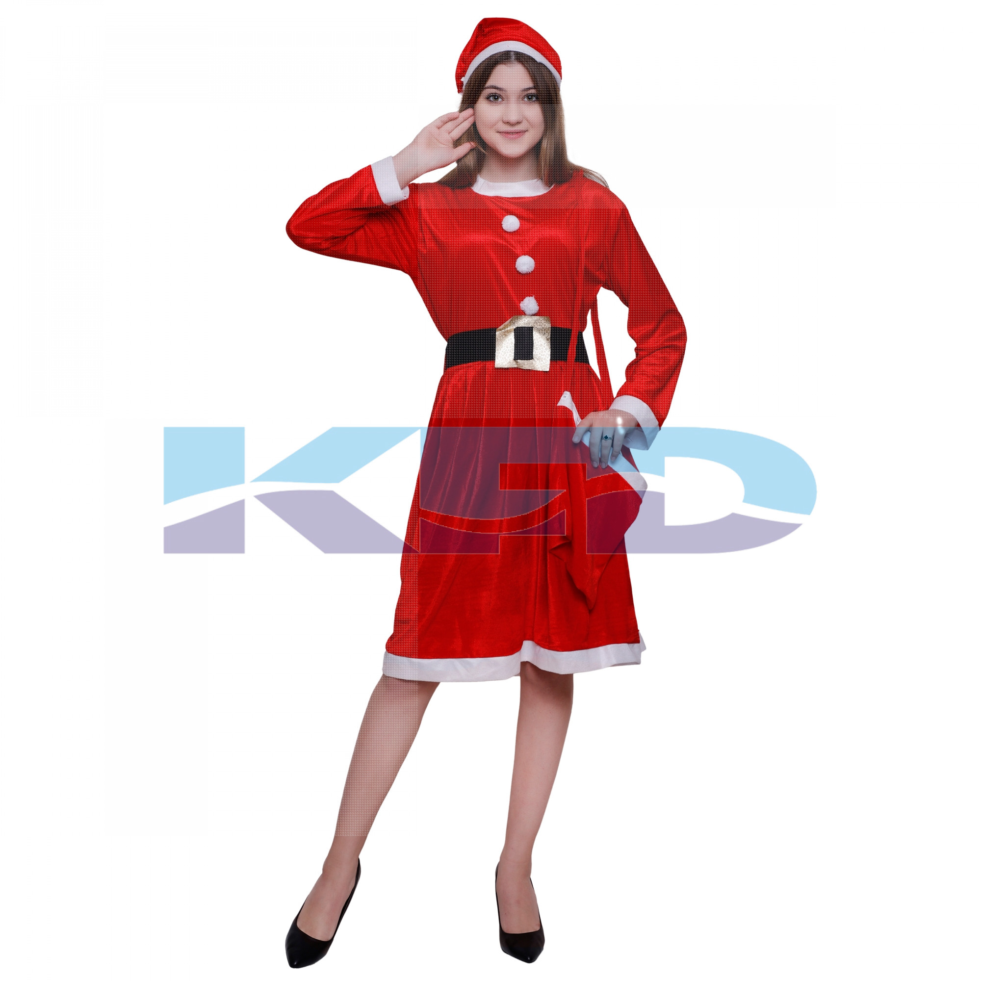  Santa Girl New Costume For Kids Christmas Day/School Annual function/theme party/competition/Stage Shows/Birthday Party Dress