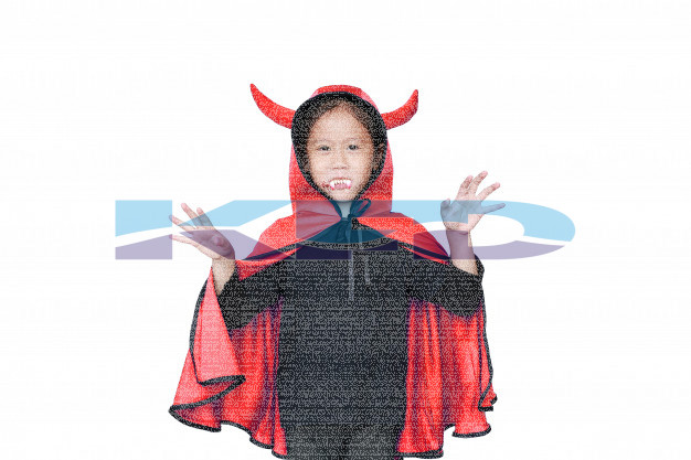 Red Horn Robe fancy dress for kids, Halloween Costume for School Annual function/Theme Party/Competition/Stage Shows Dress