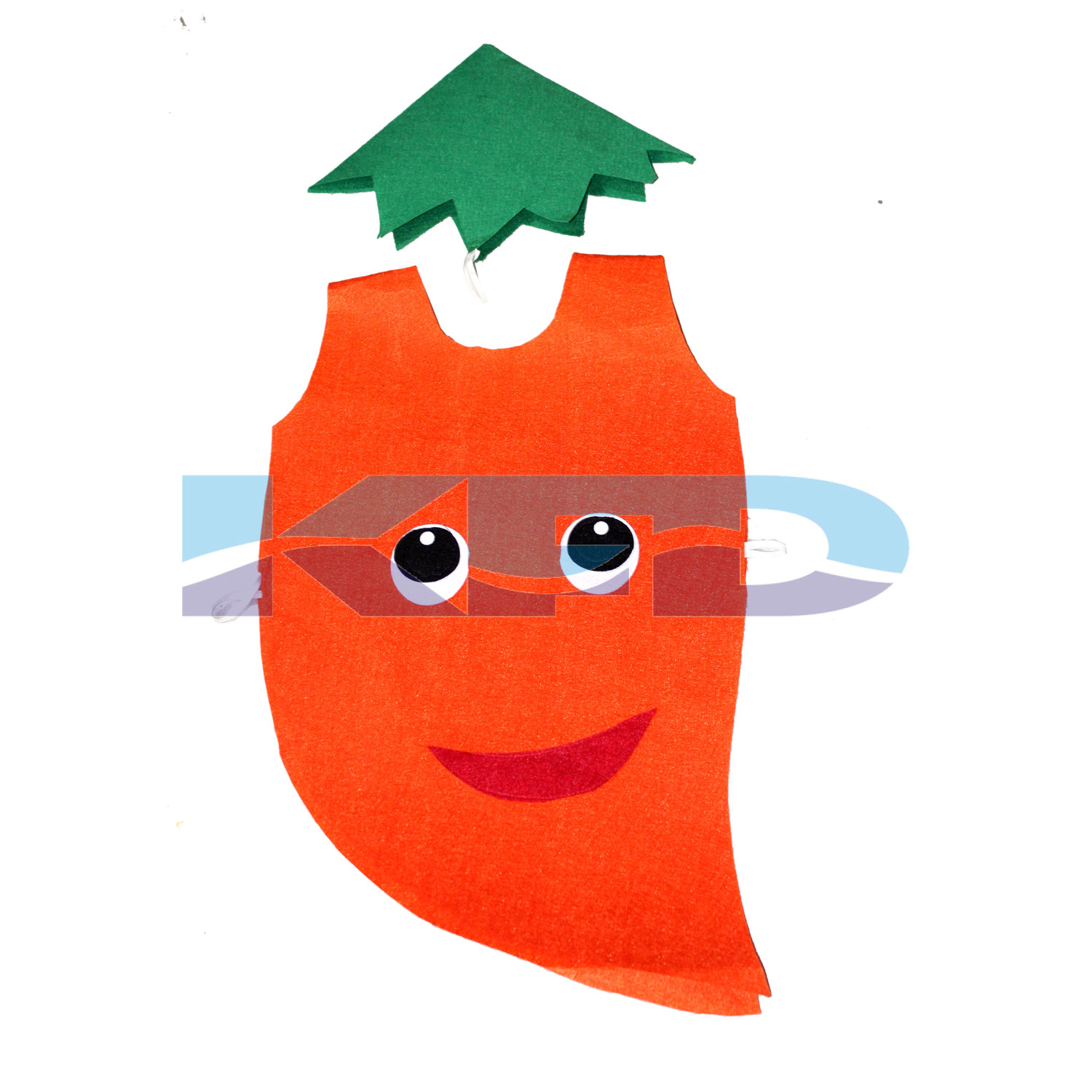  Carrot Fruits Costume only cutout with Cap for Annual function/Theme Party/Competition/Stage Shows/Birthday Party Dress