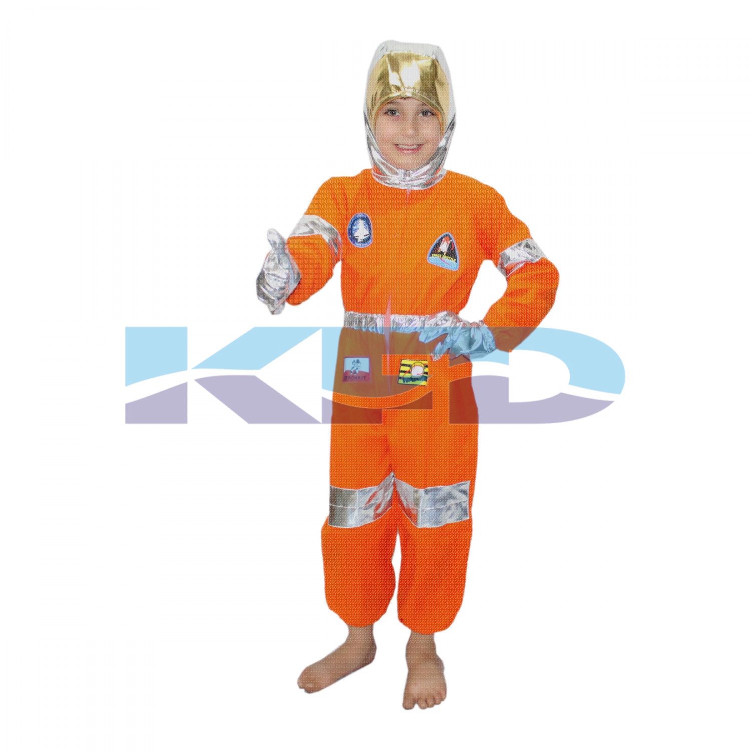  Astronaut Orange CosPlay Costume,Space Costume For Kids School Annual function/Theme Party/Competition/Stage Shows/Birthday Party Dress