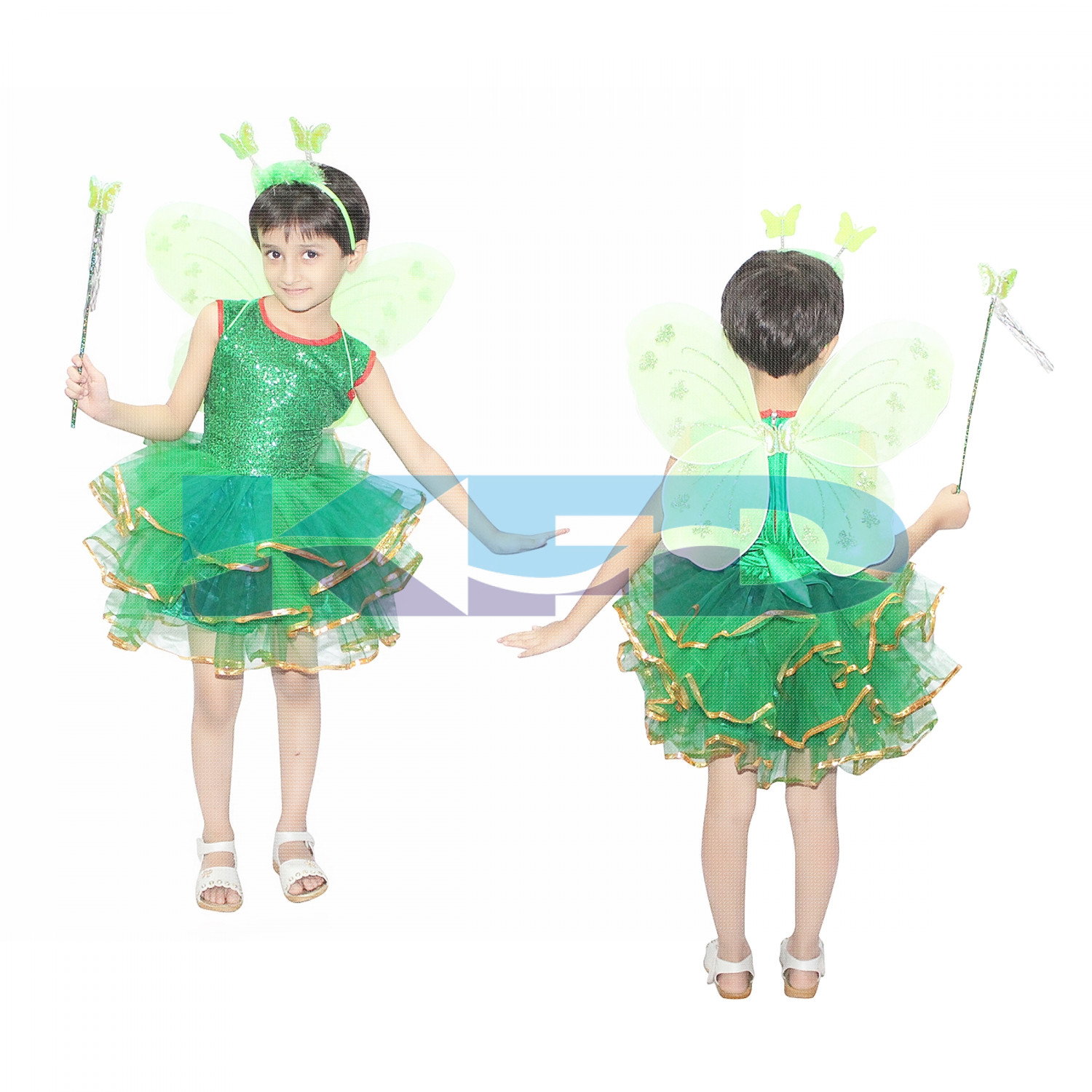 Tinkel Bell Fancy Dress/Fairy Tale Floral Costume/Halloween Cosrume For Kids/For Kids Annual function/Theme Party/Competition/Stage Shows/Birthday Party Dress