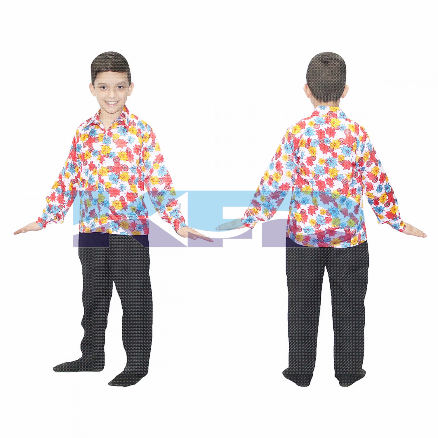 Flower Print Shirt fancy dress for kids,Western Costume for School Annual function/Theme Party/Competition/Stage Shows/Birthday Party Dress laten dance/salsa dance