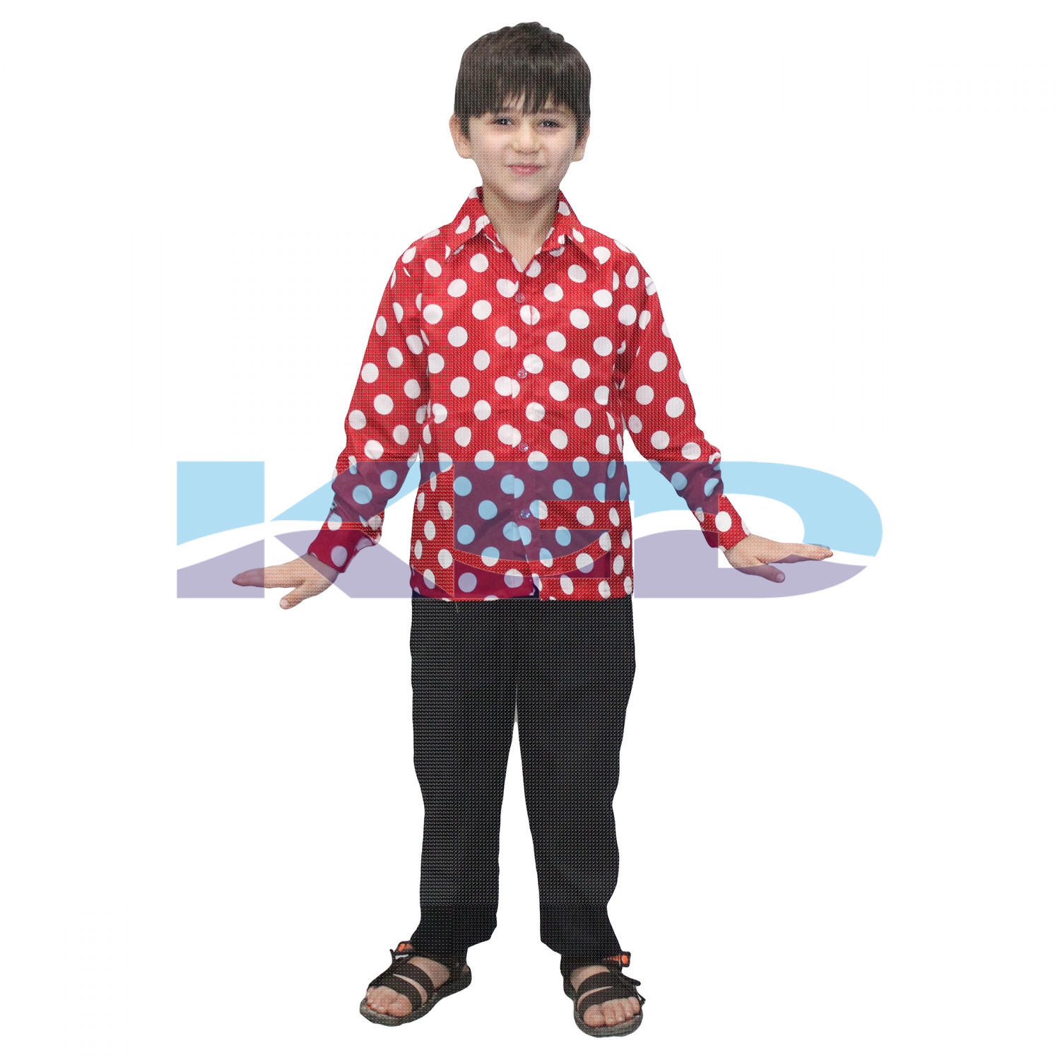 Polka Dot Shirt fancy dress for kids,Western Costume for Annual function/Theme Party/Competition/Stage Shows/Birthday Party Dress