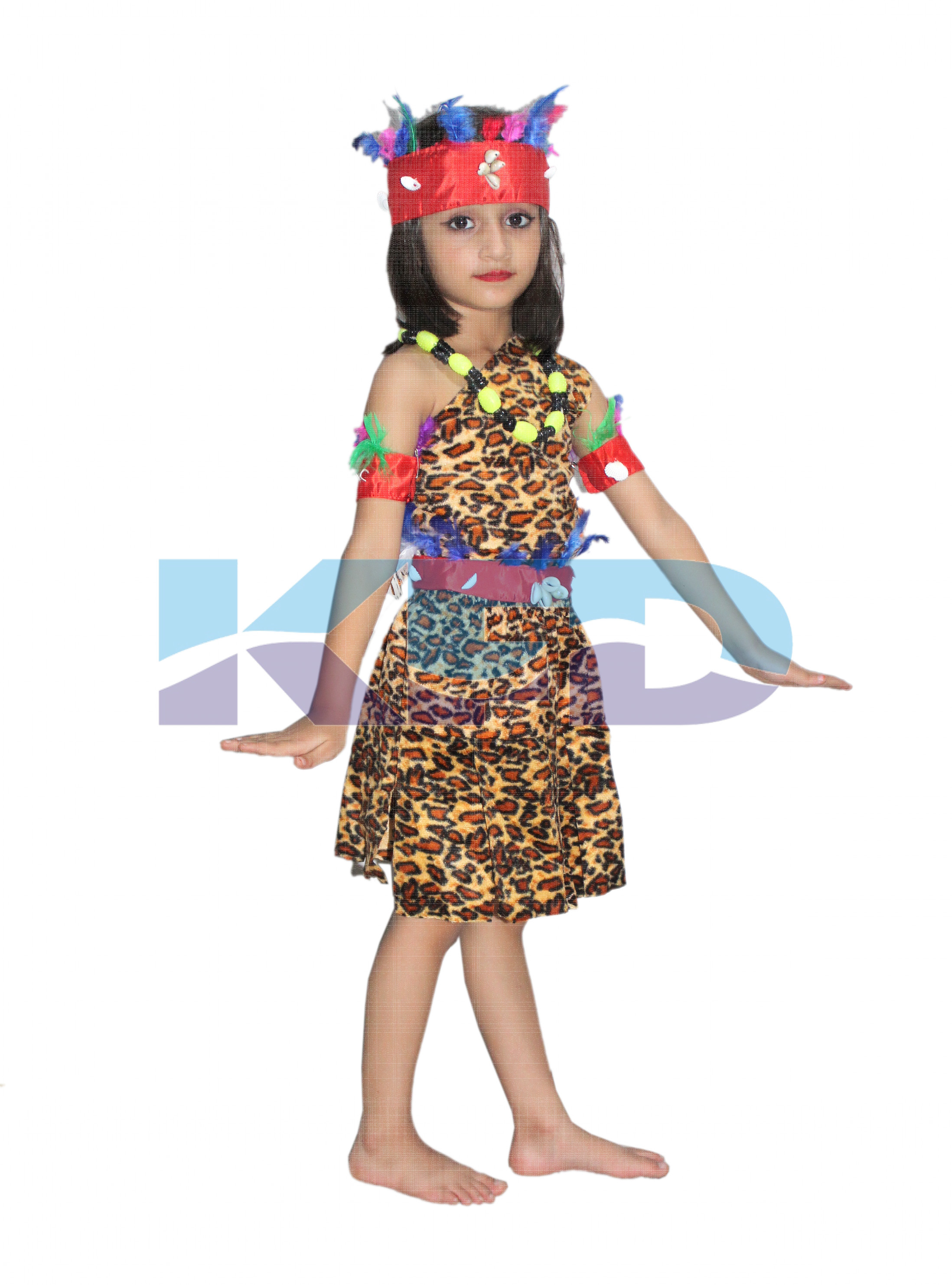Tribal Girl Fancy dress for kids,Tribal costume for School Annual function/Theme Party/Competition/Stage Shows Dress (KFD)