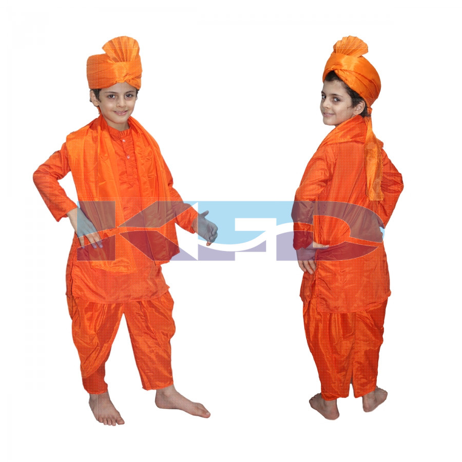 Swami Vivekanand fancy dress for kids,National Hero/Freedom figter Costume for Independence Day/Republic Day/Annual function/Theme Party/Competition/Stage Shows Dress
