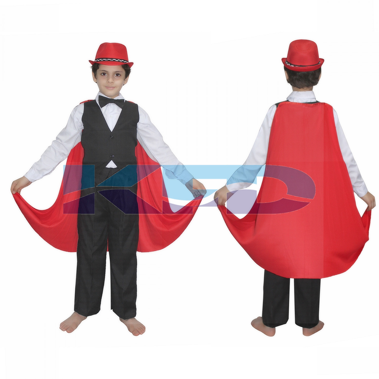 Magician Fancy dress for kids,Performer/Entertainer/Magical Shows Costume for Annual function/Theme Party/Competition/Stage Shows/Birthday Party Dress