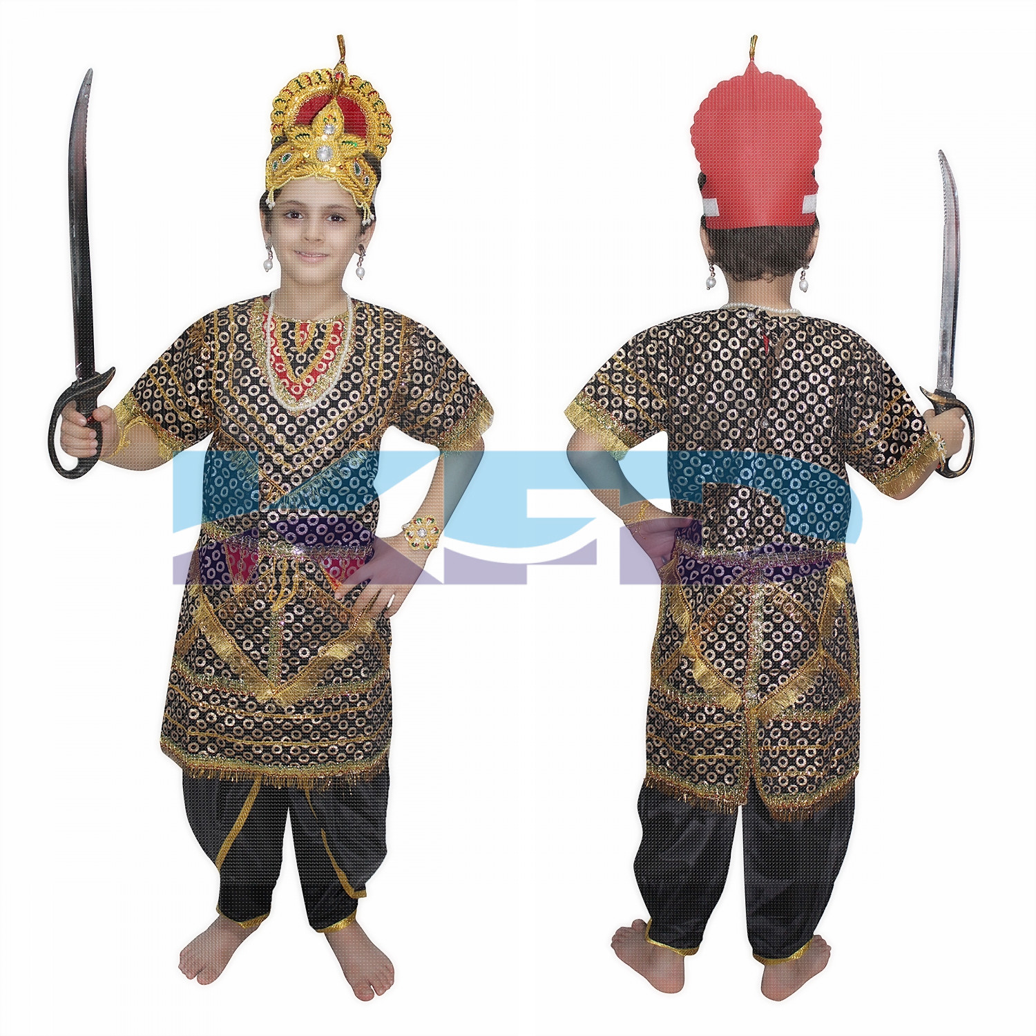 Ravan Gown fancy dress for kids,Ramleela/Dussehra/Mythological Character for Annual function/Theme Tarty/Competition/Stage Shows Dress