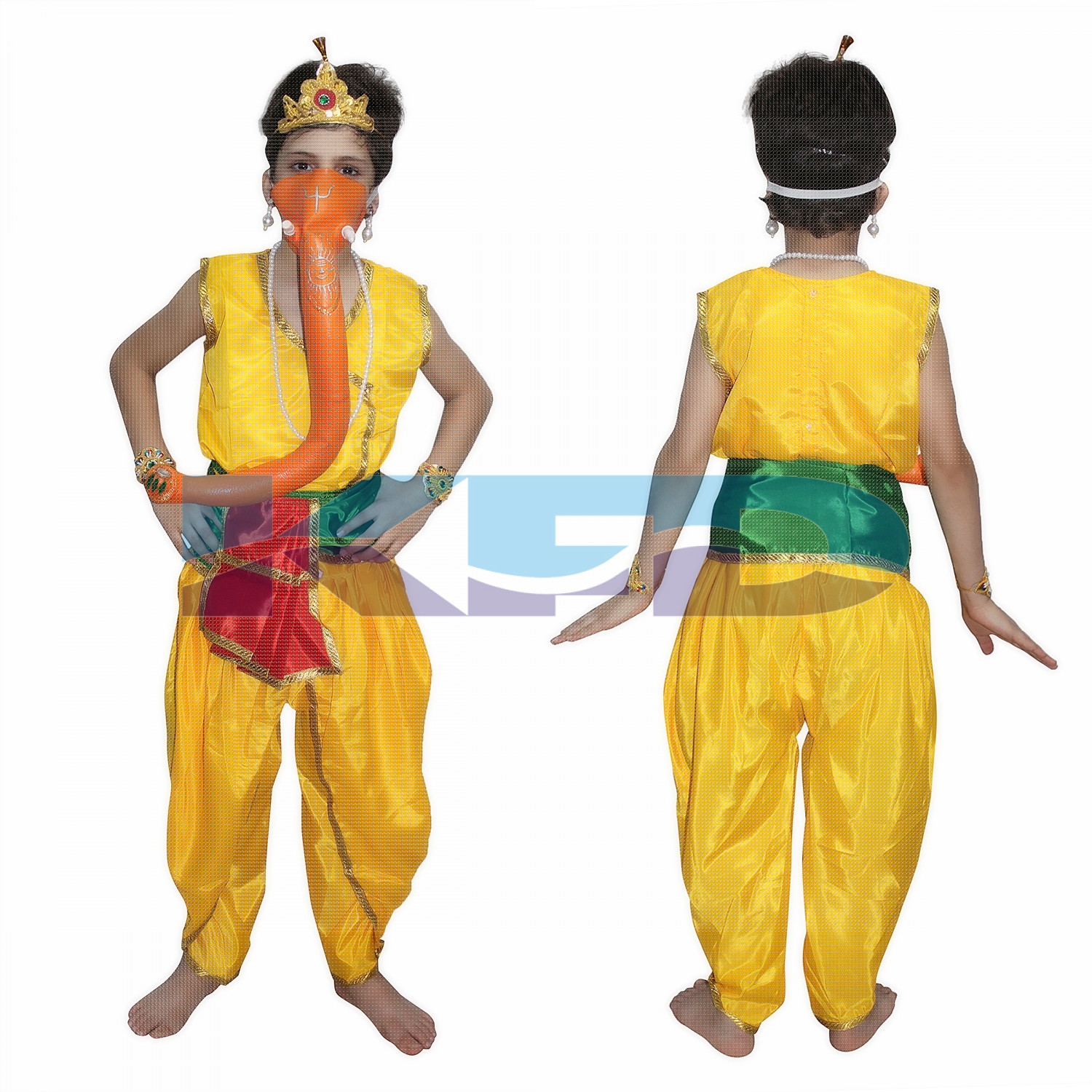 Lord Ganesha fancy dress for kids,Ramleela/Dussehra/Mythological Character for Annual function/Theme party/Competition/Stage Shows Dress