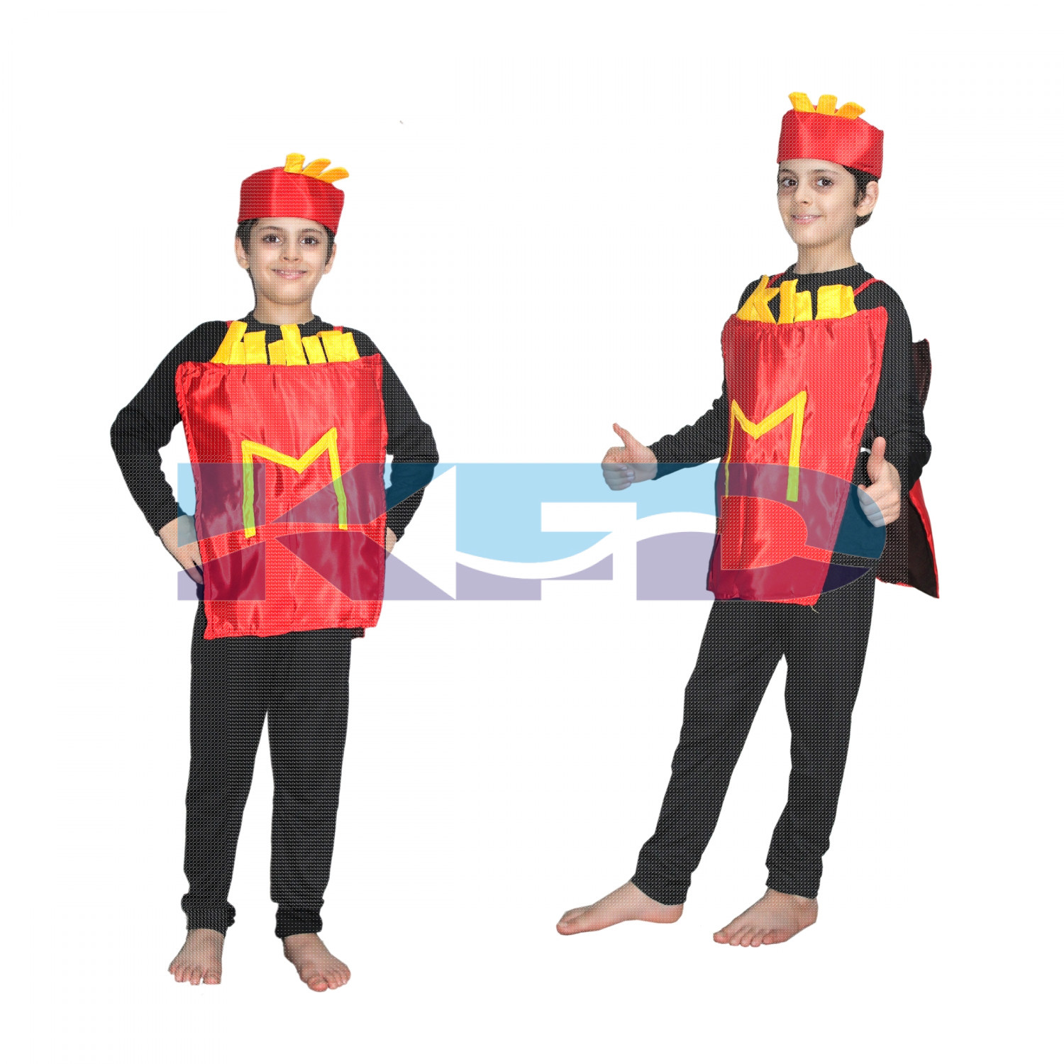 French fries fancy dress for kids,Object Costume for School  Annual function/Theme Party/Competition/Stage Shows Dress