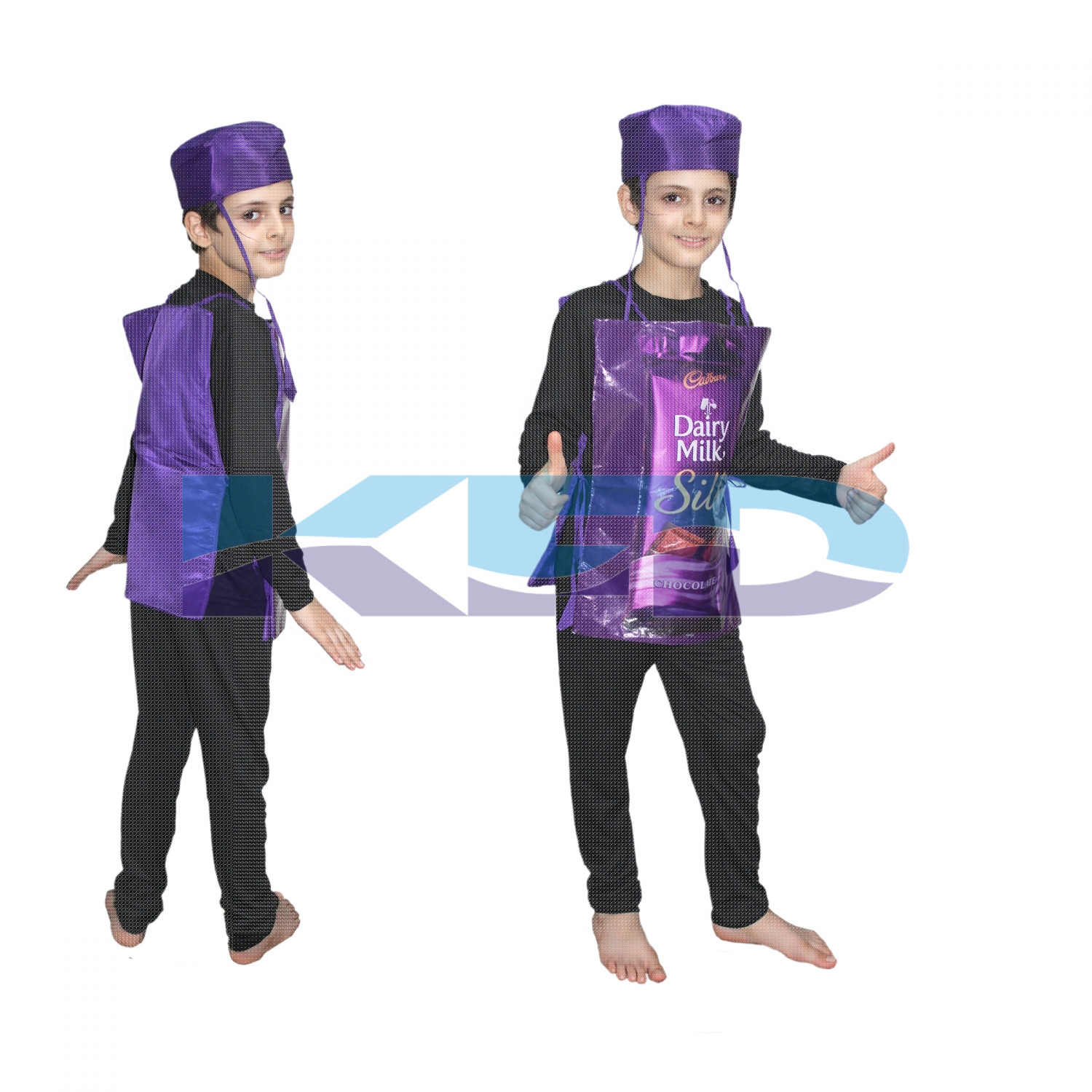 Dairy Milk fancy dress for kids,Object Costume for School Annual function/Theme Party/Competition/Stage Shows Dress