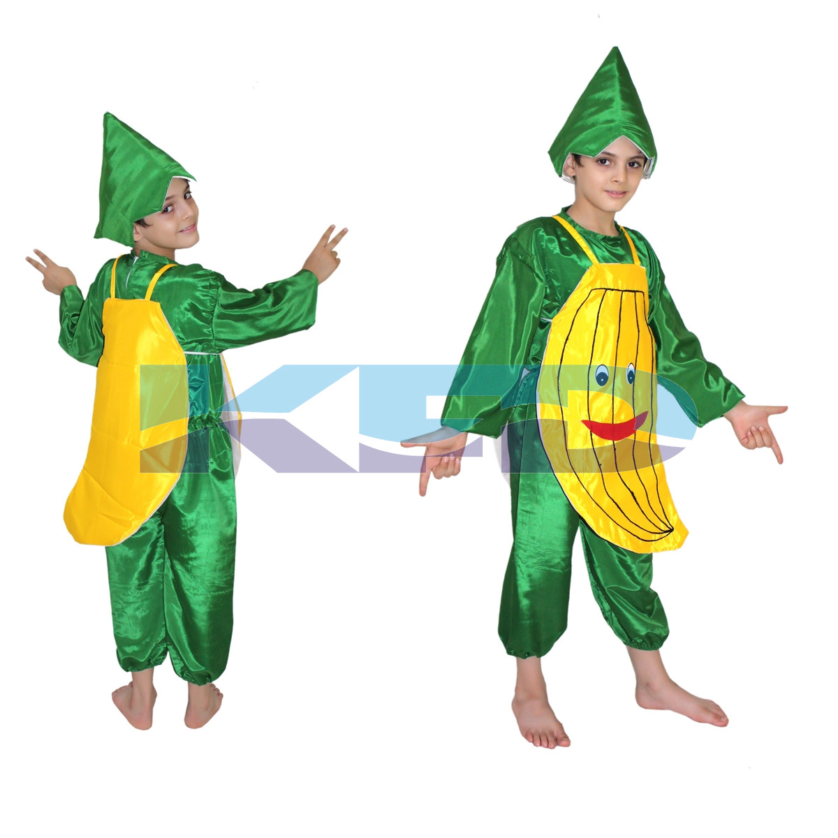 Banana fancy dress for kids,Fruits Costume for School Annual function/Theme Party/Competition/Stage Shows Dress
