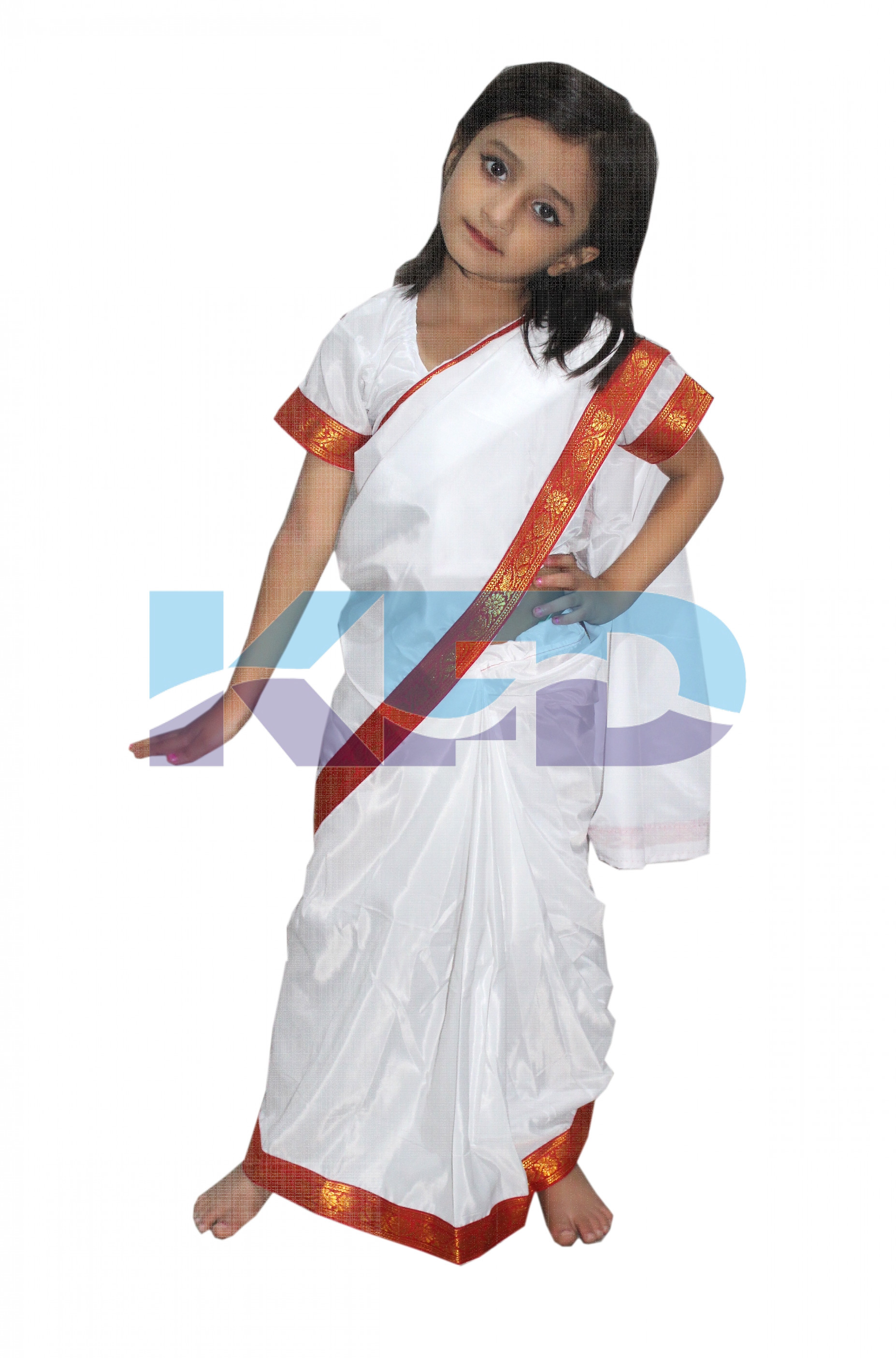 Bengali Girl fancy Dress for kids,Indian State Traditional Wear Costume for Annual function/Theme party/Competition/Stage Shows/Birthday Party Dress 