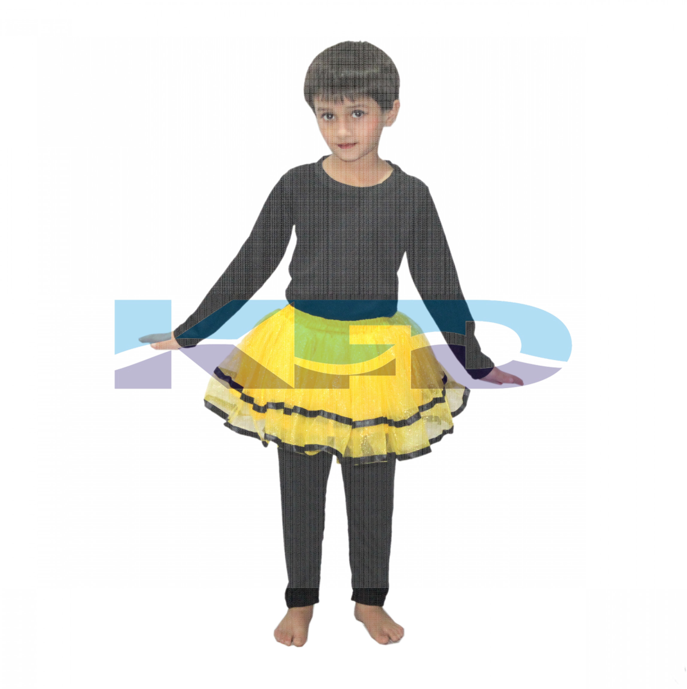 Tu Tu Skirt Yellow  fancy dress for kids,Western Costume for Annual function/Theme Party/Competition/Stage Shows/Birthday Party Dress