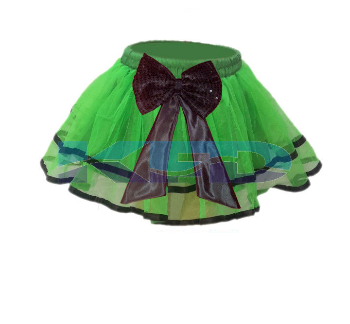 Tu Tu Skirt Green fancy dress for kids,Western Costume for Annual function/Theme Party/Competition/Stage Shows/Birthday Party Dress