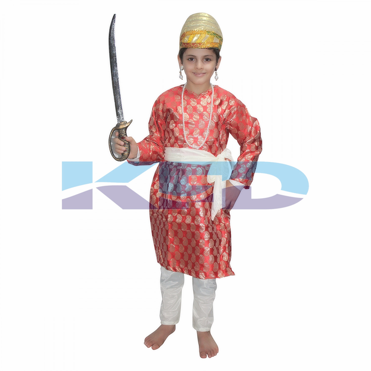 Shiva ji Red fancy dress for kids,National Hero Costume for Annual function/Theme Party/Competition/Stage Shows/Birthday Party Dress