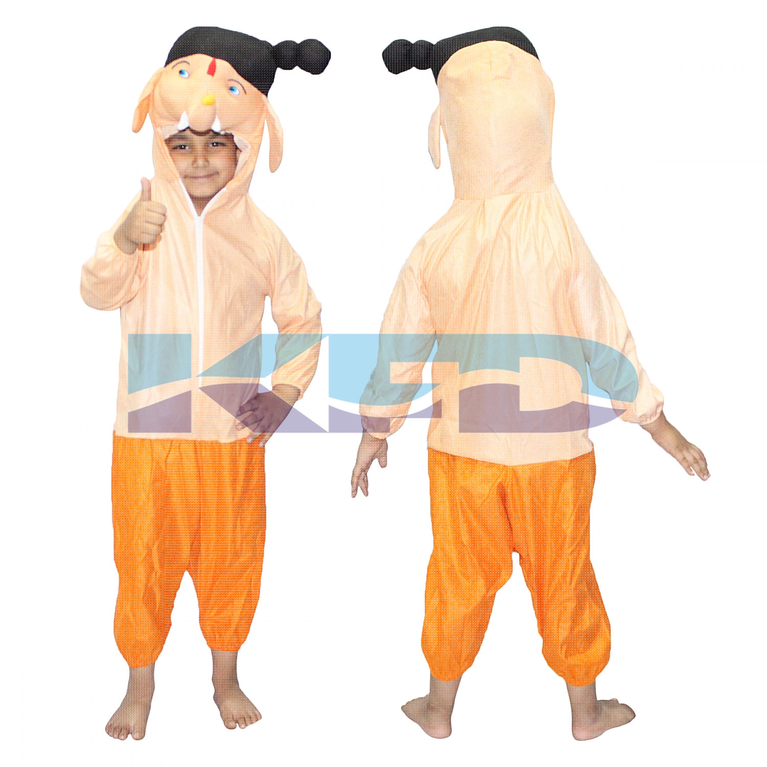Bal Ganesha Fancy dress for kids,Cartoon/Super Hero Costume for Annual function/Theme Party/Stage Shows/Competition/Birthday Party Dress