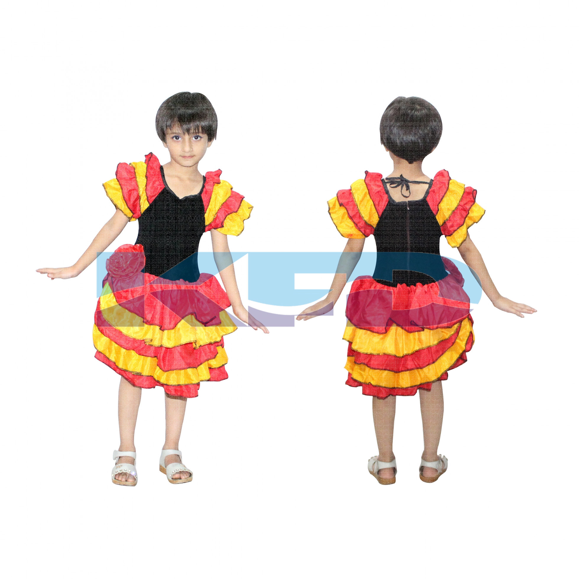 Salsa Girl fancy dress for kids,Western Costume for Annual function/Theme Party/Competition/Stage Shows/Birthday Party Dress