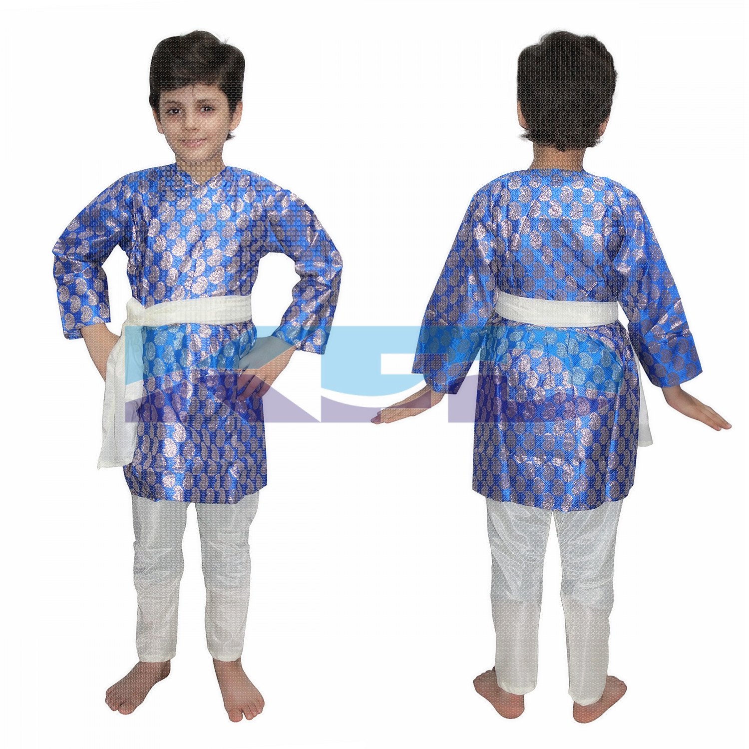 Gujrati Boy Blue Color fancy dress for kids,Indian State Traditional Wear for Annual function/Theme party/Competition/Stage Shows Dress