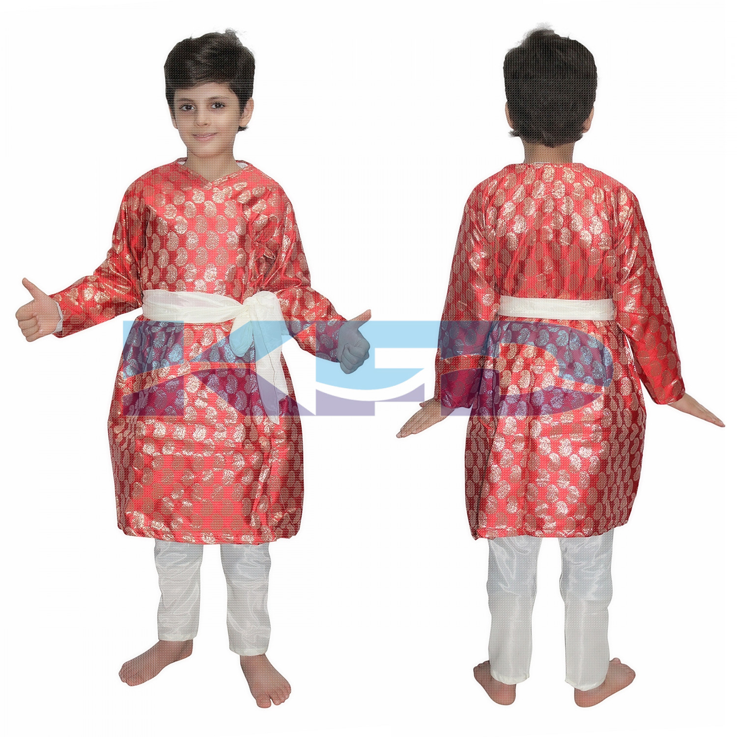 Gujrati Boy Red Color fancy dress for kids,Indian State Traditional Wear for Annual function/Theme party/Competition/Stage Shows Dress