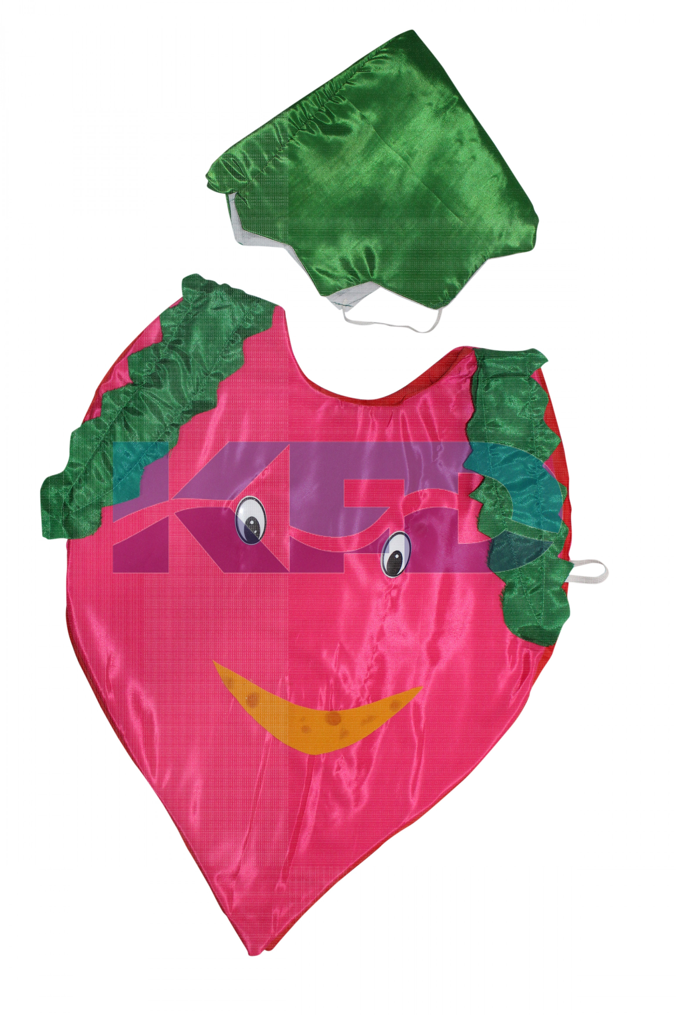  Onion Vegetables Costume only cutout with Cap for Annual function/Theme Party/Competition/Stage Shows/Birthday Party Dress