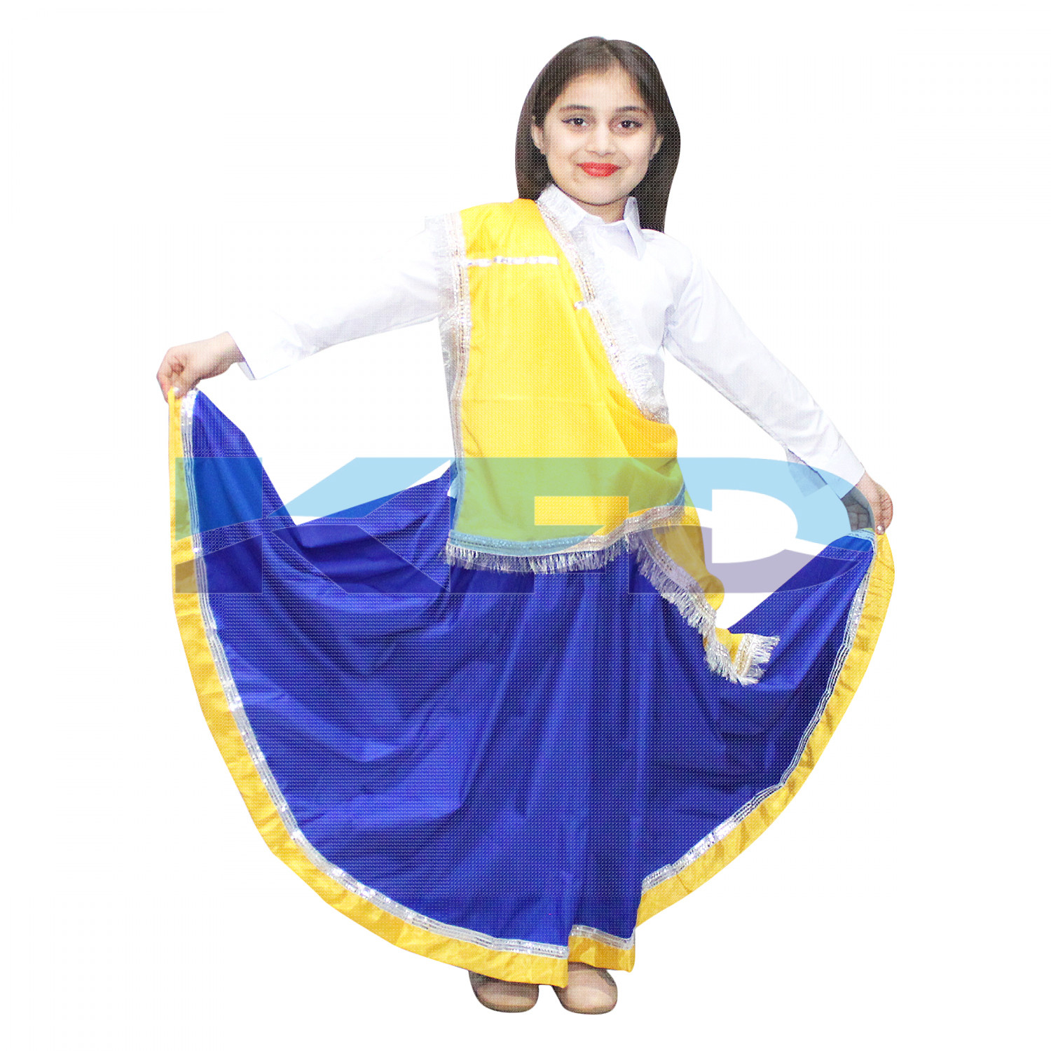 Haryanvi Girl fancy dress for kids,Indian State Traditional Wear Costume for Annual function/Theme Party/Competition/Stage Shows/Birthday Party Dress