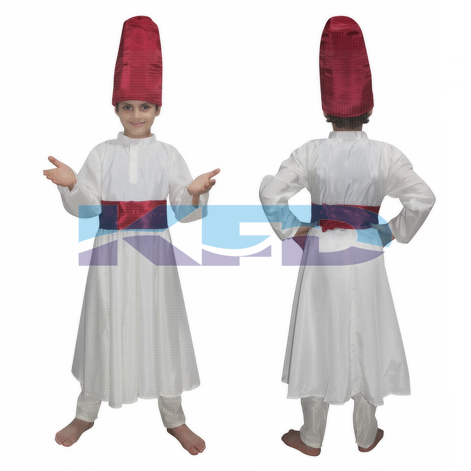  Sufi Gown Indian State/Dance Costume For School Annual function/Theme Party/Competition/Stage Shows/Birthday Party Dress