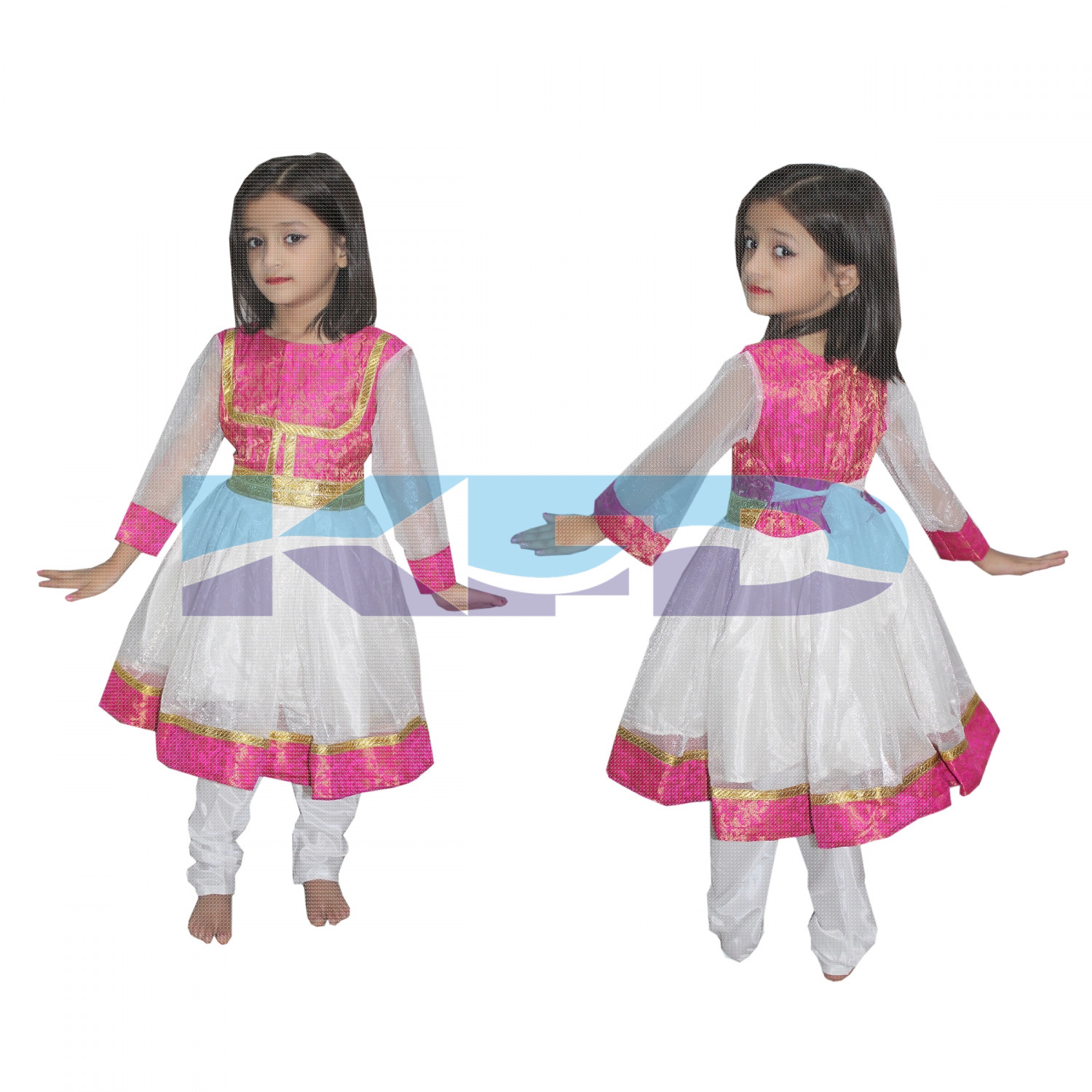 Anarkali Indian State/Dance Costume For School Annual function/Theme Party/Competition/Stage Shows/Birthday Party Dress
